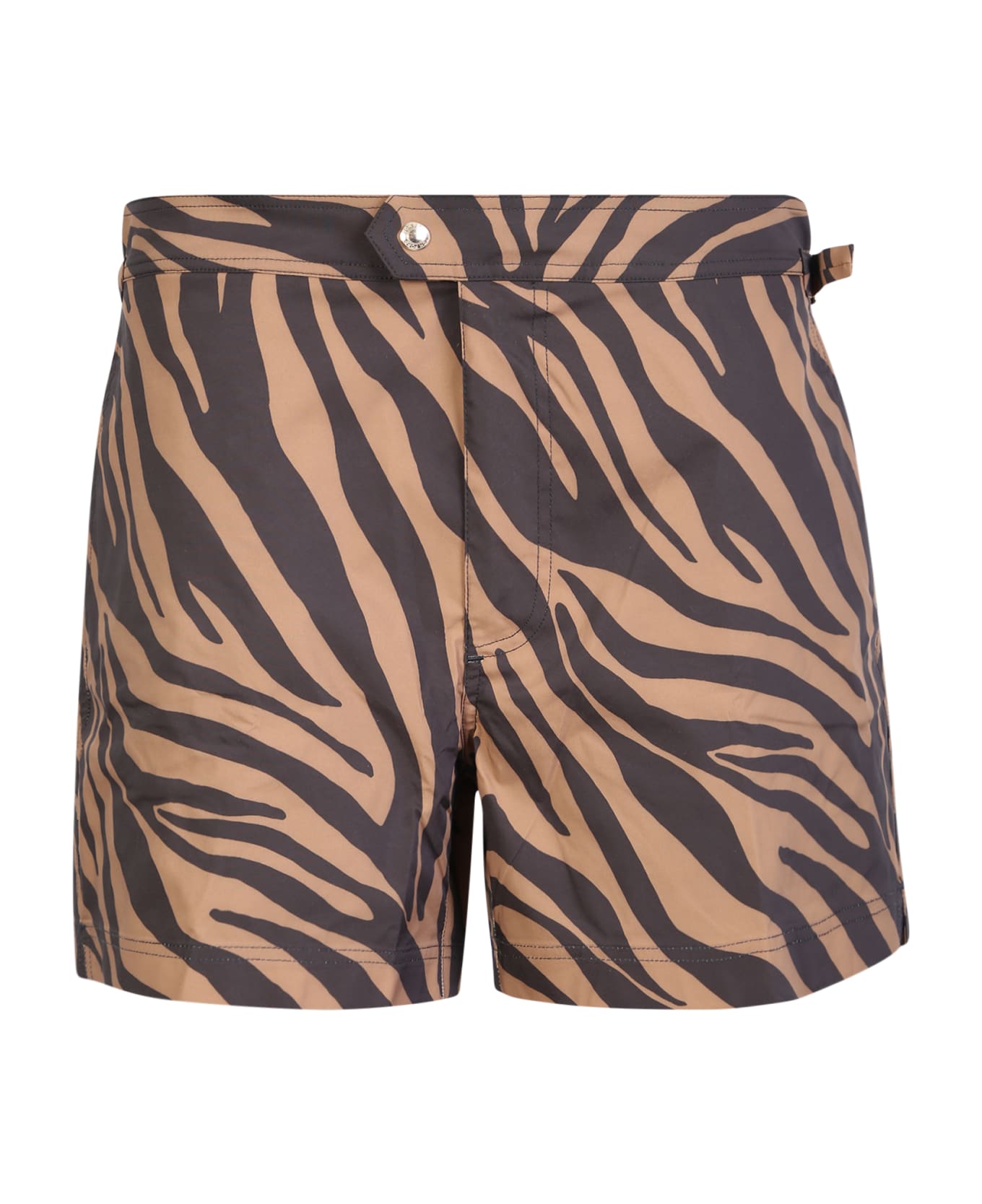 Tom Ford Zebra Print Swim Shorts - Beige