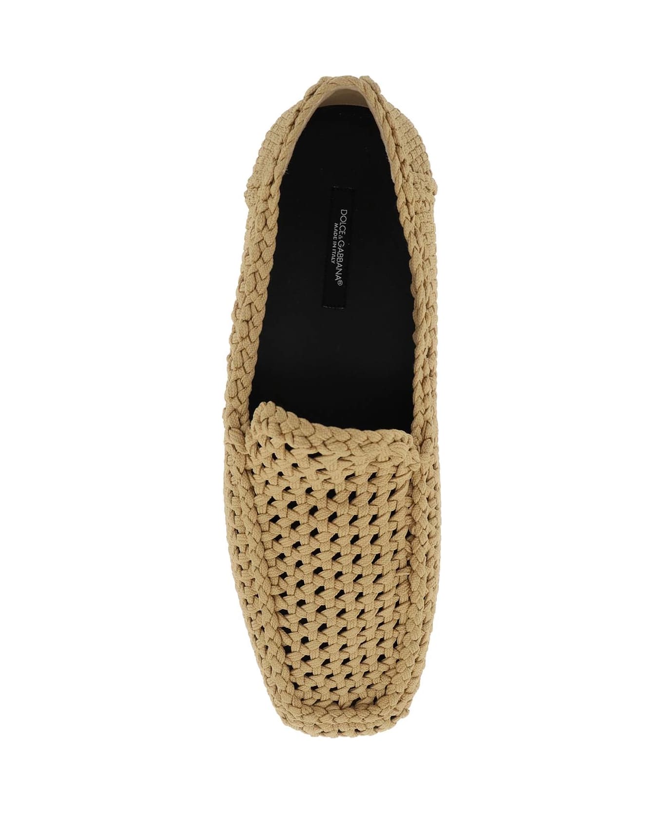 Dolce & Gabbana Crocheted Loafers - Beige