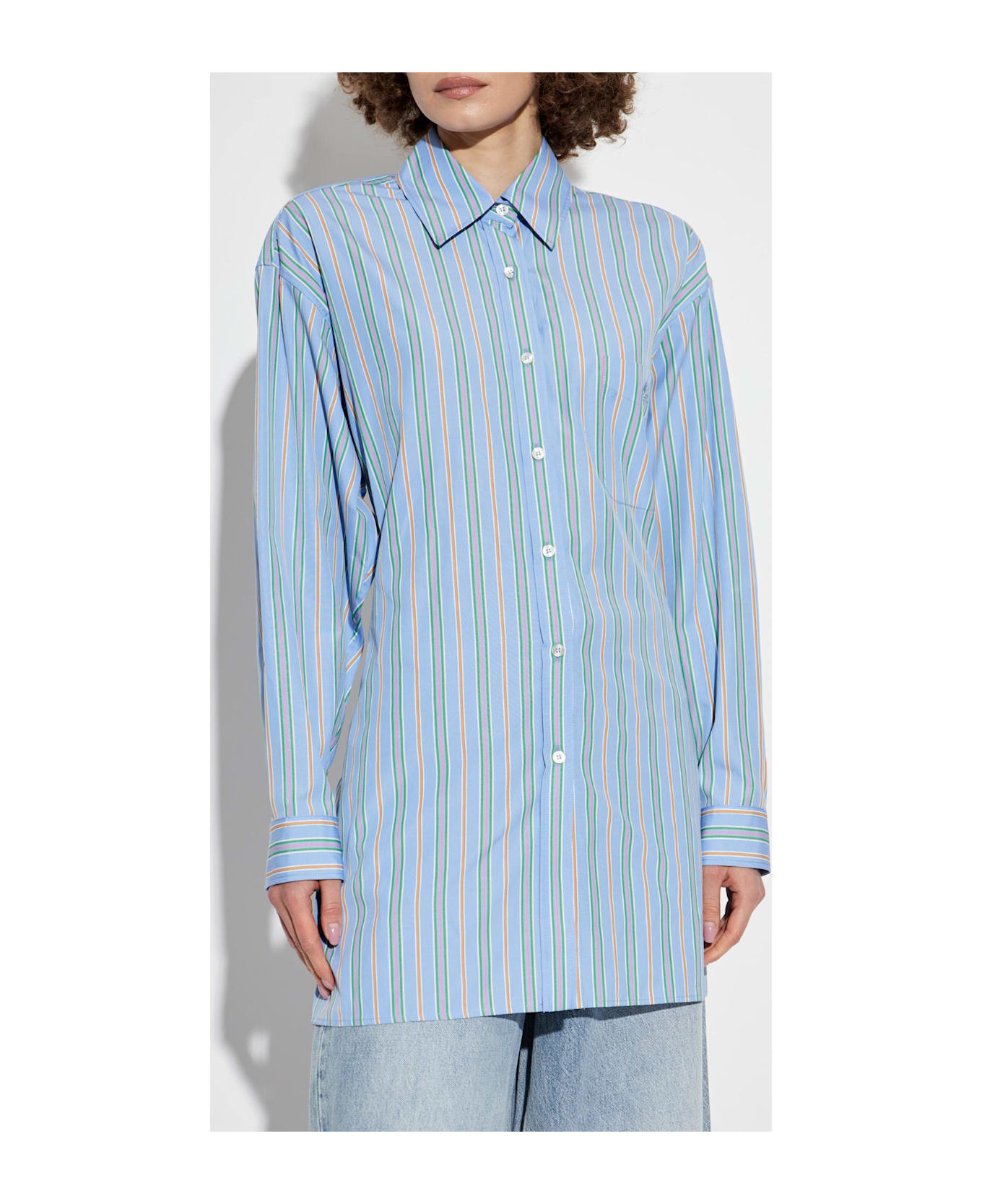 Etro Shirt With Decorative Draping - AZURE