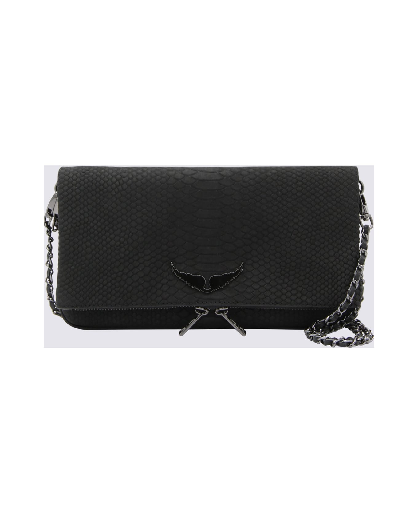 Zadig & Voltaire Black Leather Rock Soft Savage Shoulder Bag - Black