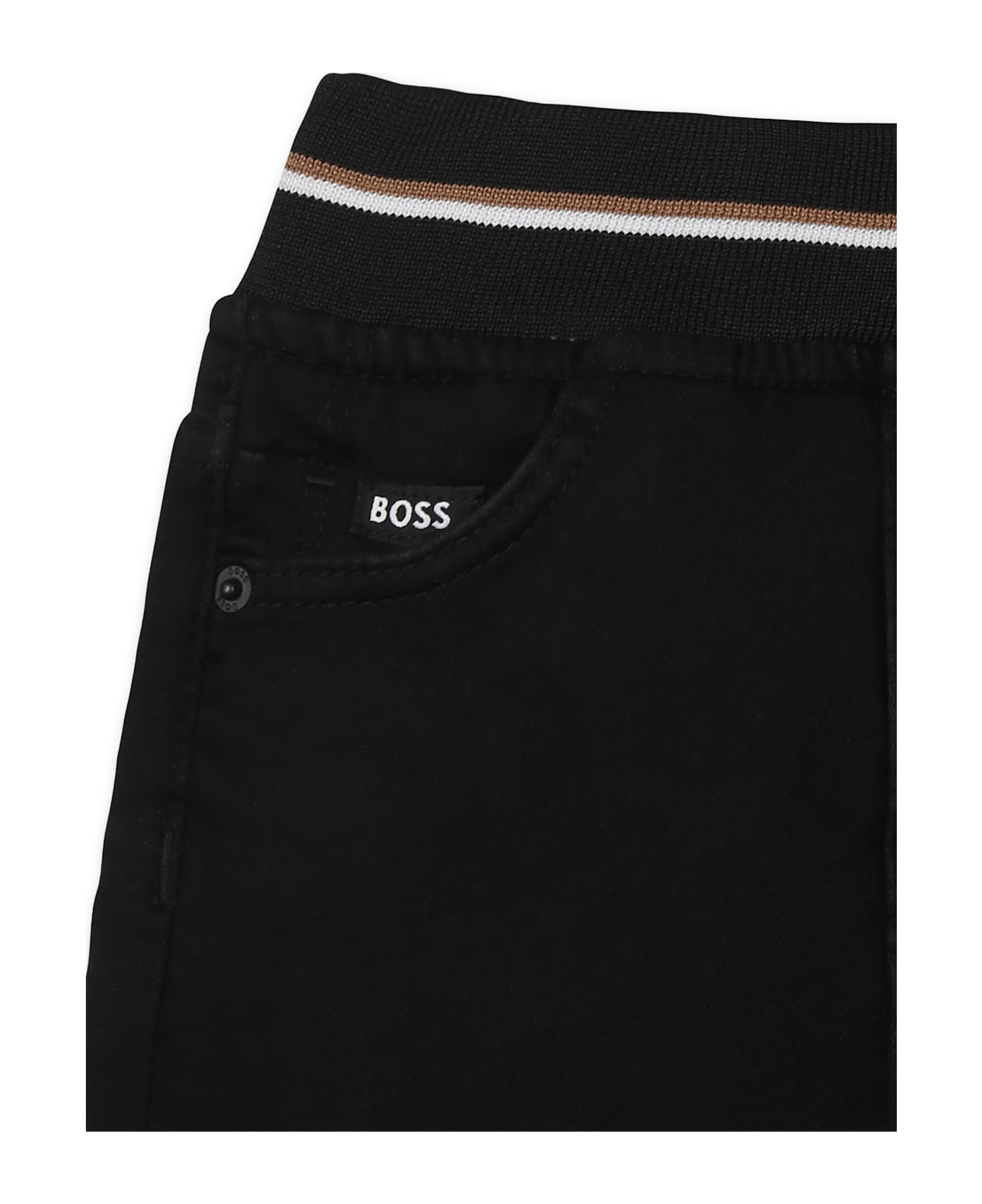 Hugo Boss Black Shorts For Baby Boy With Logo - Black