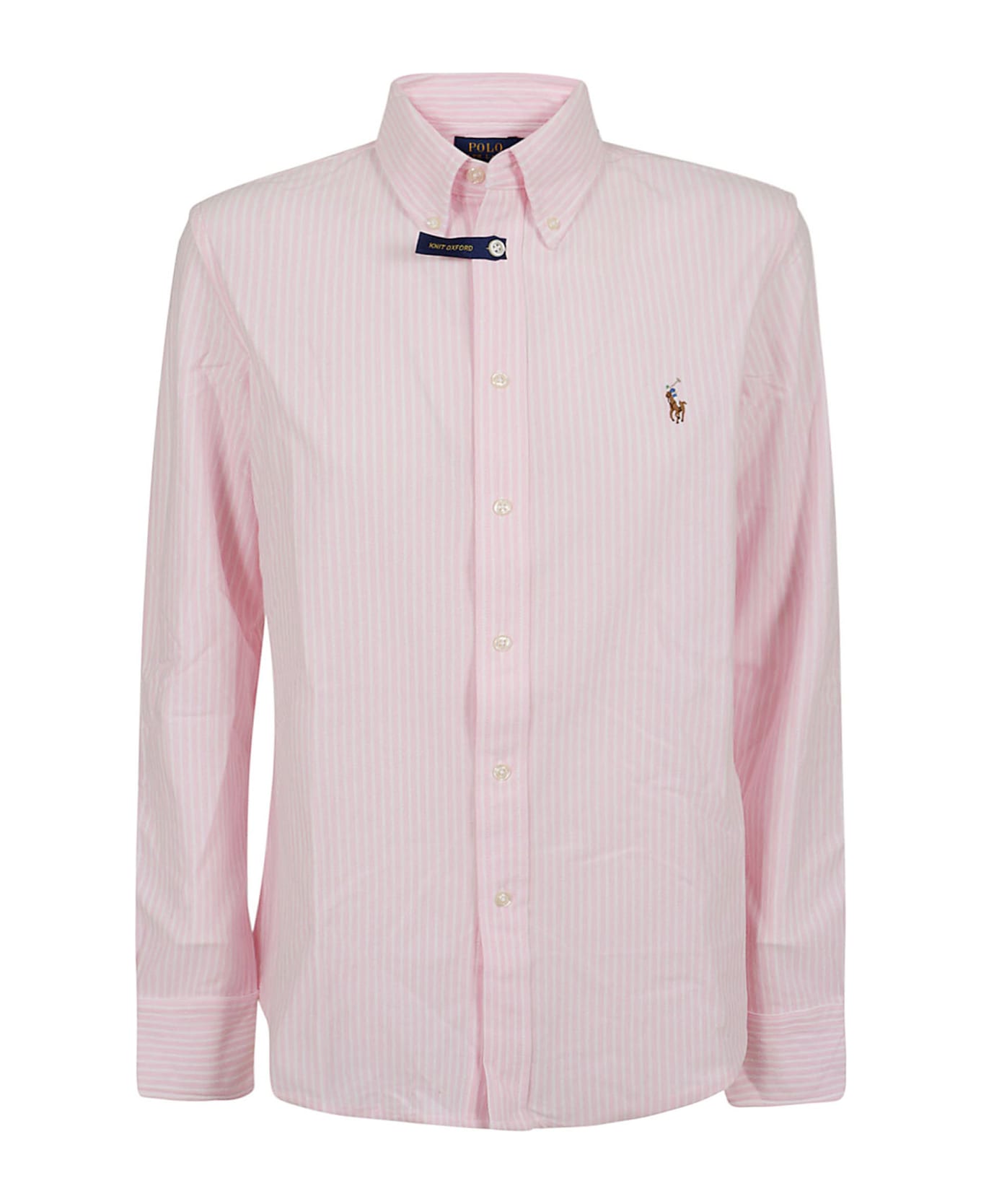 Polo Ralph Lauren Striped Long-sleeved Shirt - Carmel Pink White