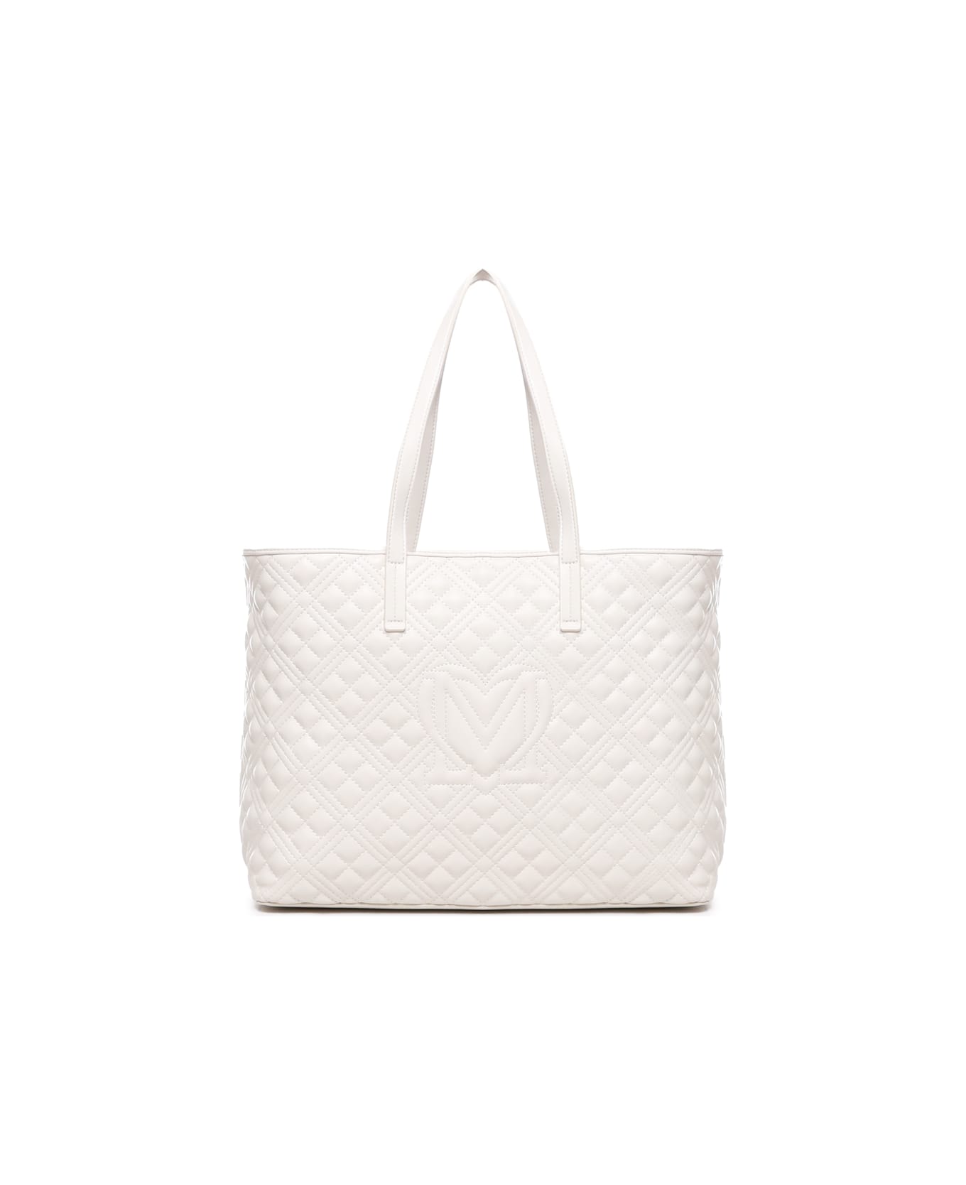 Love Moschino Quilted Shopping Bag - Ivory トートバッグ
