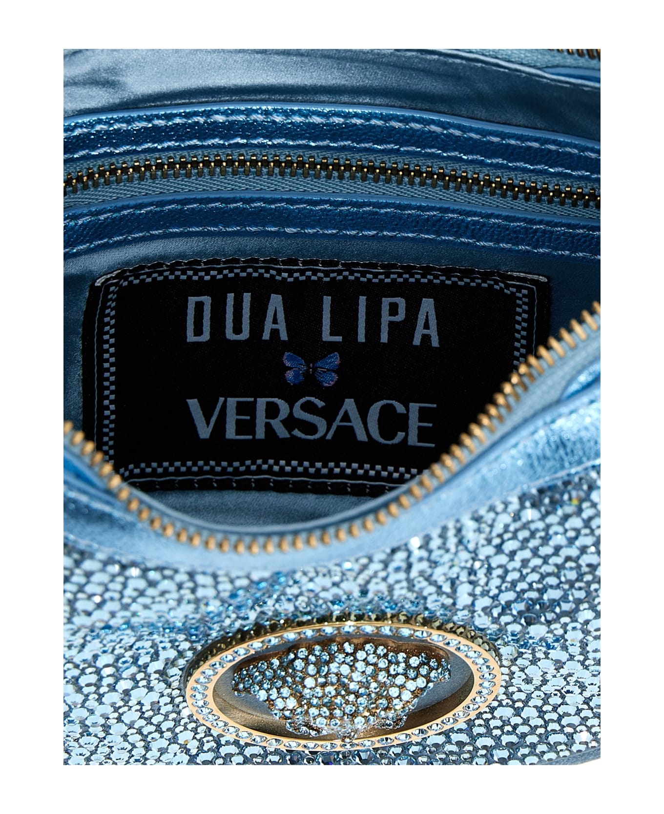 Versace La Vacanza 'repeat' Mini Capsule Shoulder Bag - Light Blue