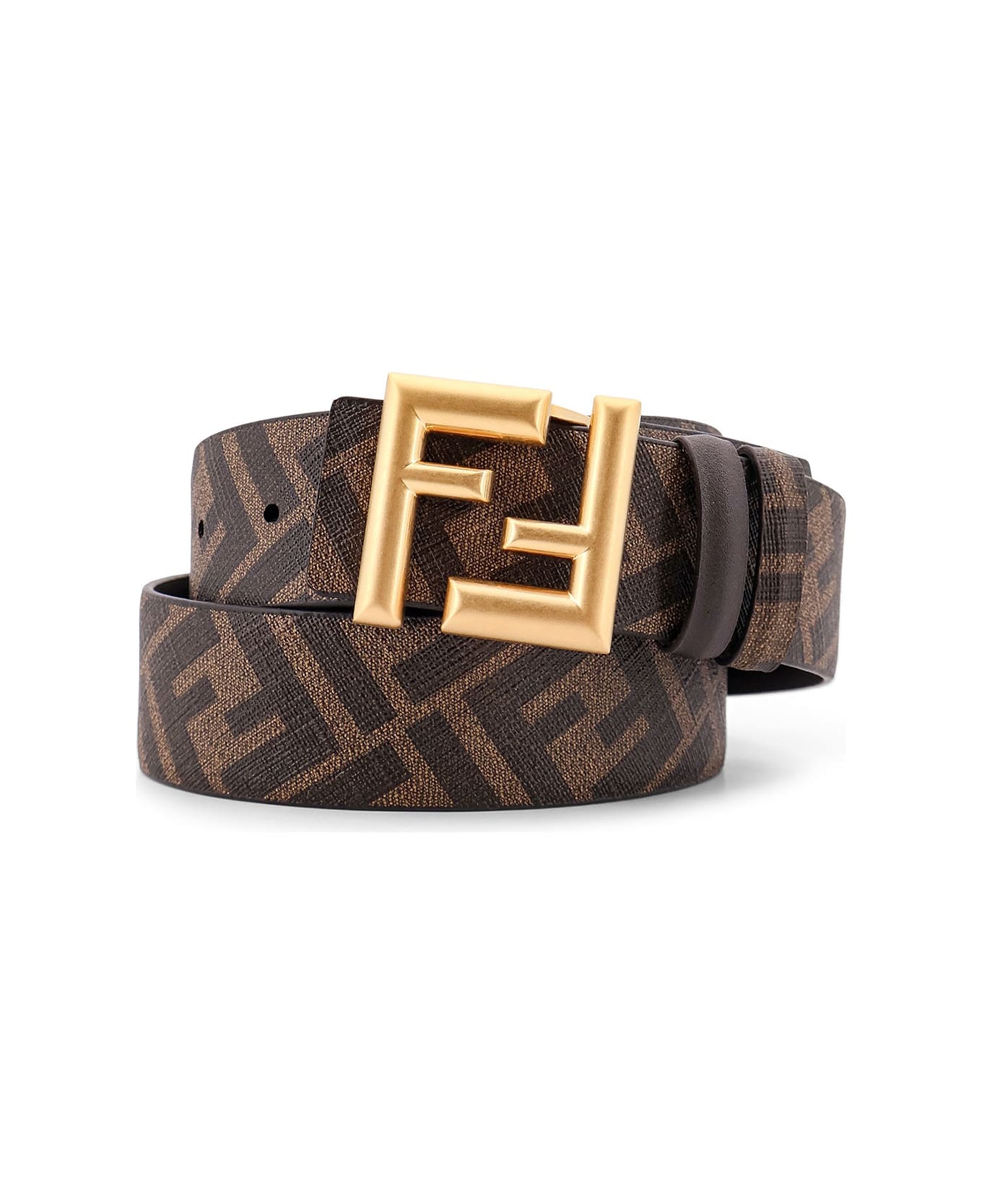 Fendi Rounded Ff Belt - Brown