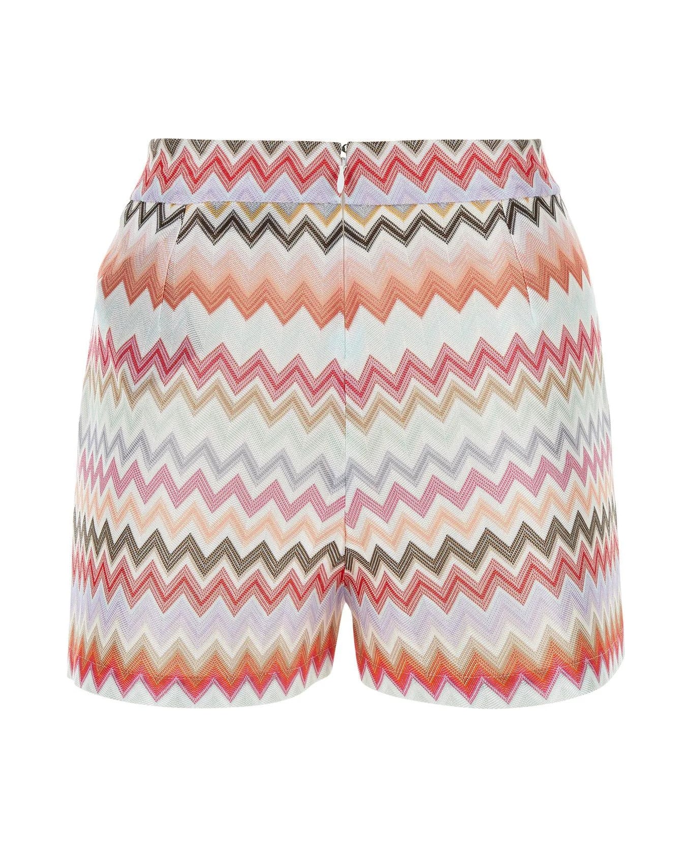 Missoni Embroidered Cotton Blend Shorts - Light Tones Multicol