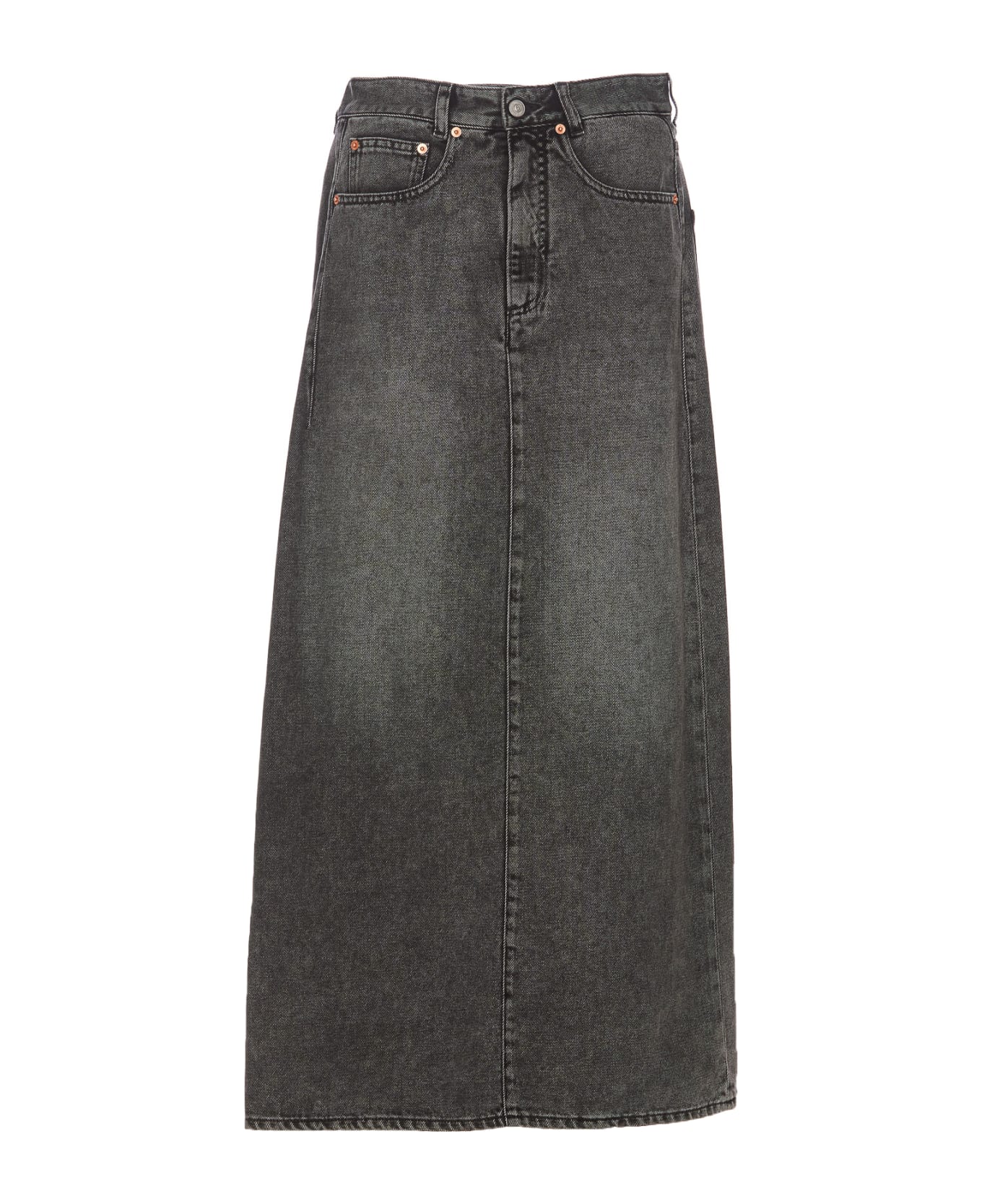 MM6 Maison Margiela Long Denim Skirt - Black スカート