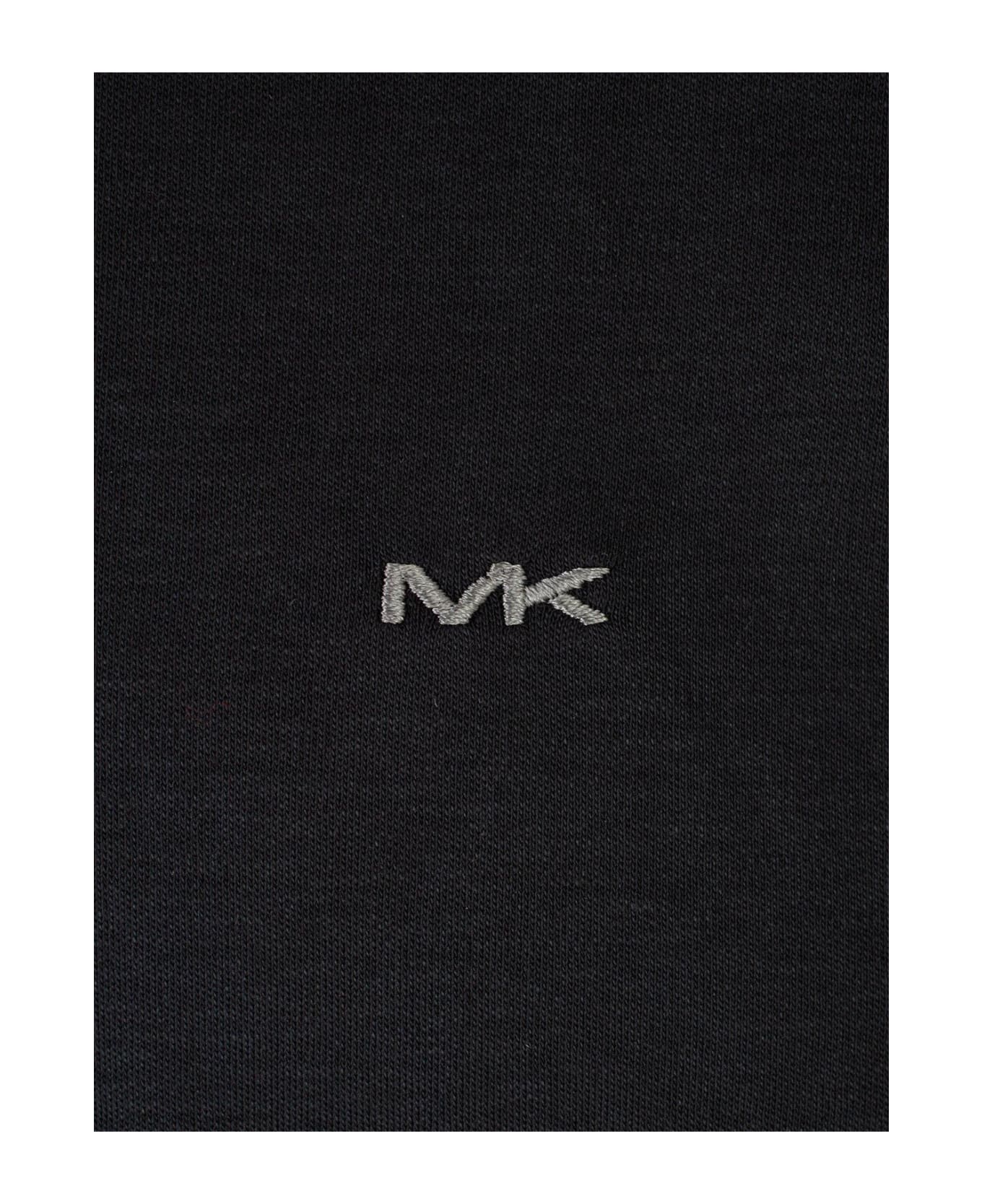 Michael Kors Long Sleeves Sleek Mk Polo - Black
