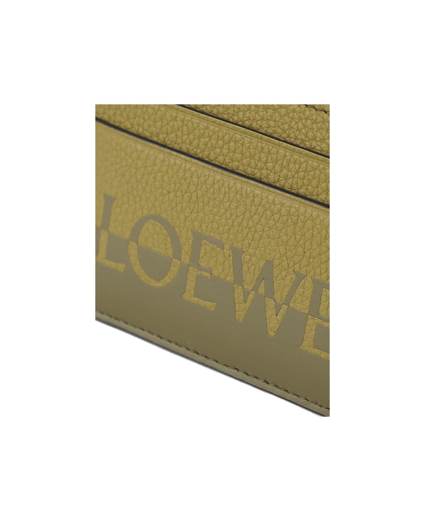 Loewe Calfskin Signature Cardholder - Ochre/olive