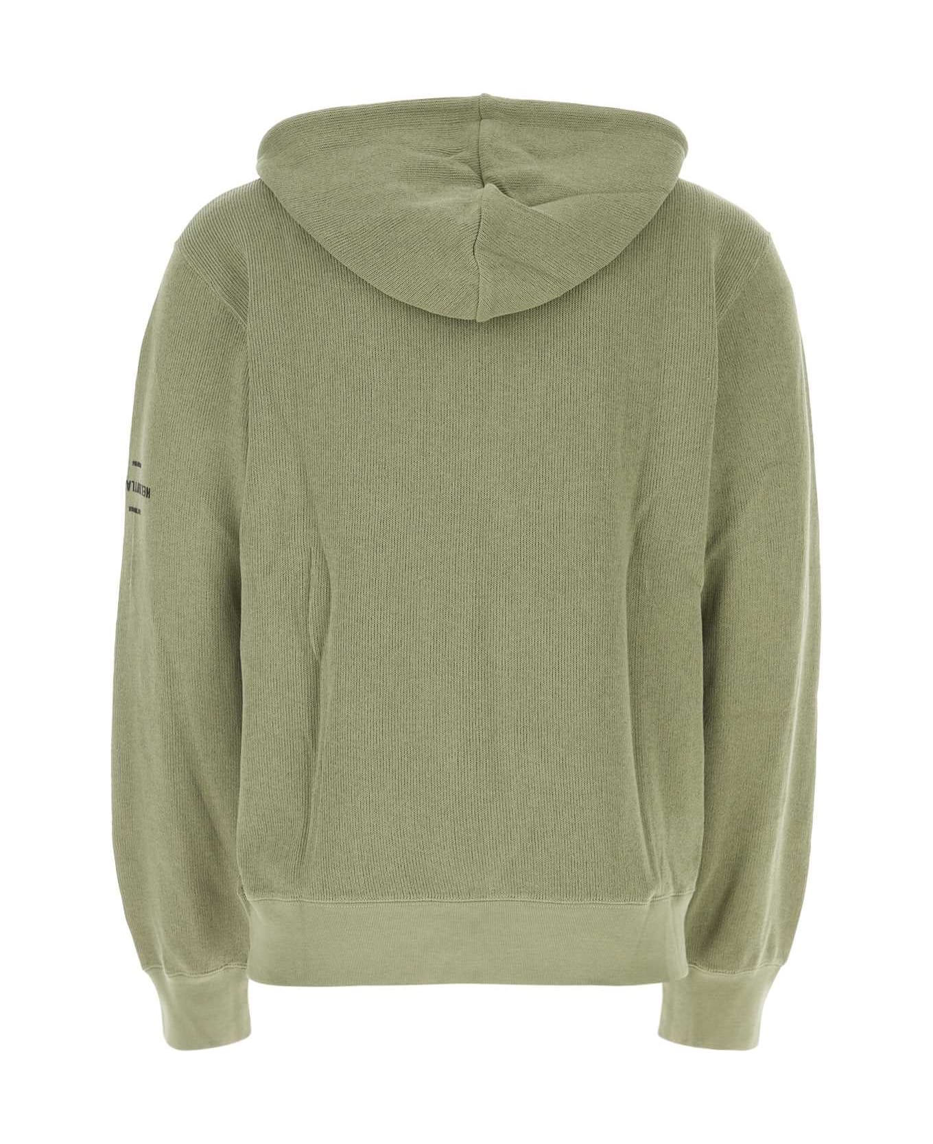 Helmut Lang Sage Green Cotton Blend Sweatshirt - TEA