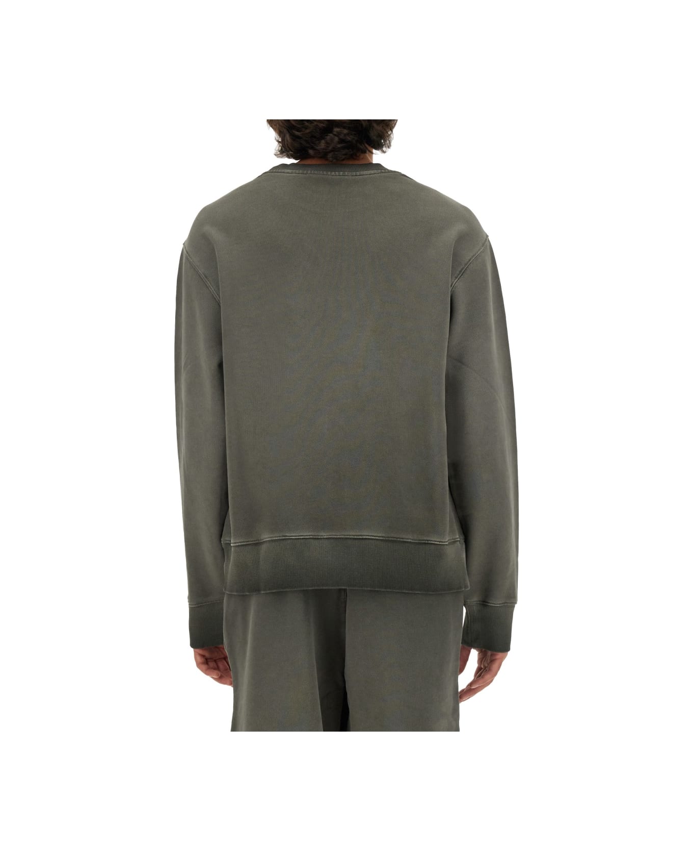 MSGM Washed Out Jersey Sweatshirt - GREY