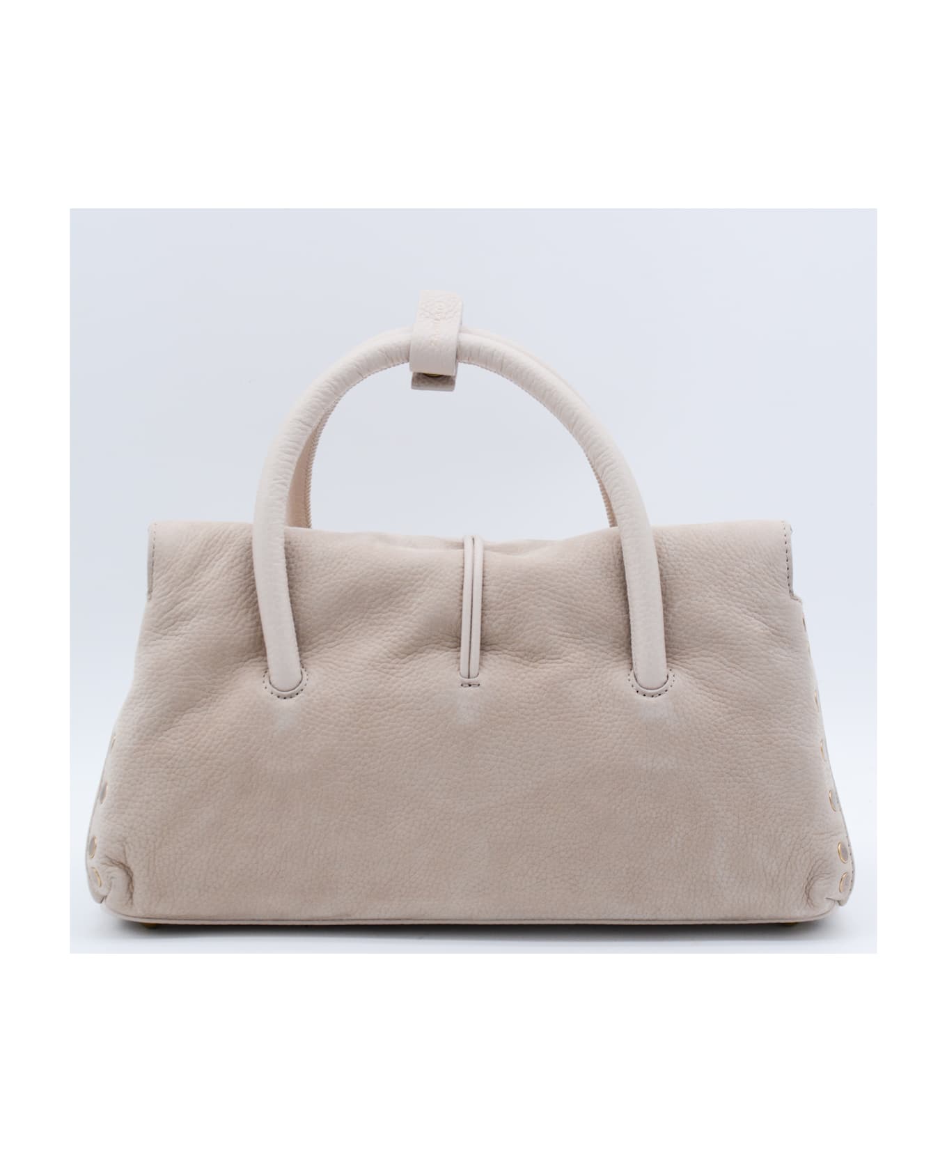 Zanellato Light Beige Leather Dotta Jone Small Top Handle Bag - BEIGE MALVA