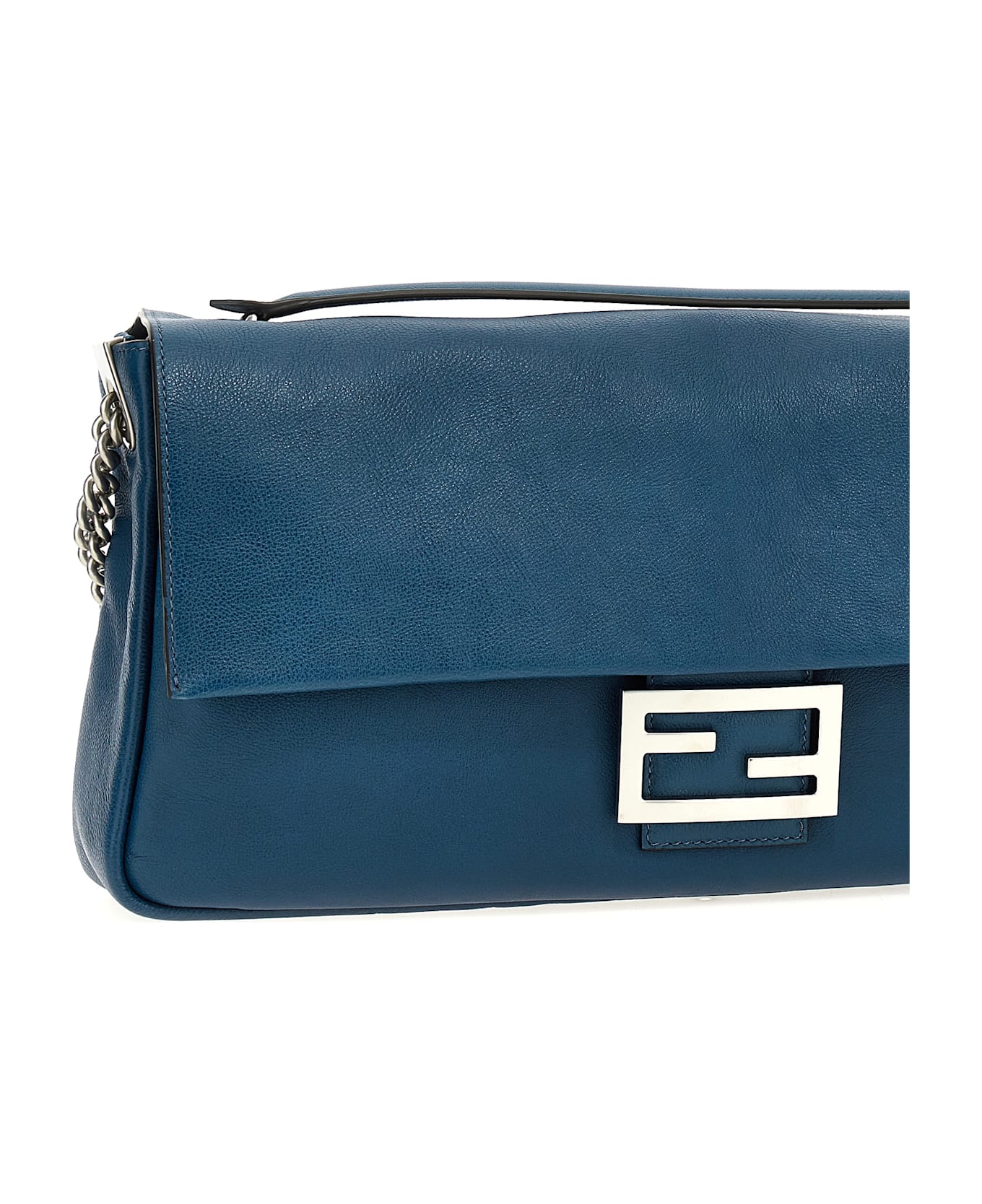 Fendi 'baguette Chain Large' Shoulder Bag - Blue