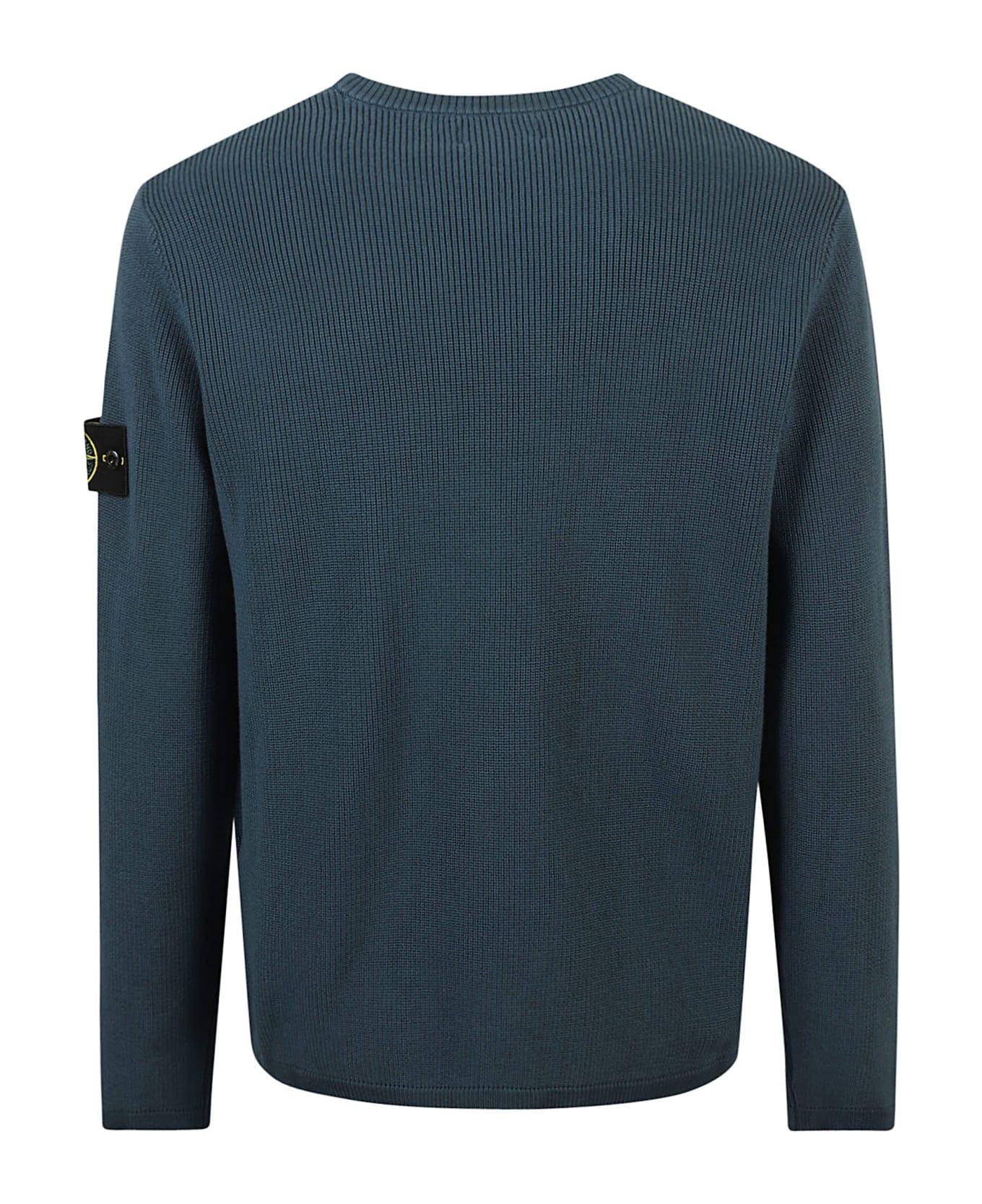 Stone Island Logo Sleeve Sweater - Dark Blue