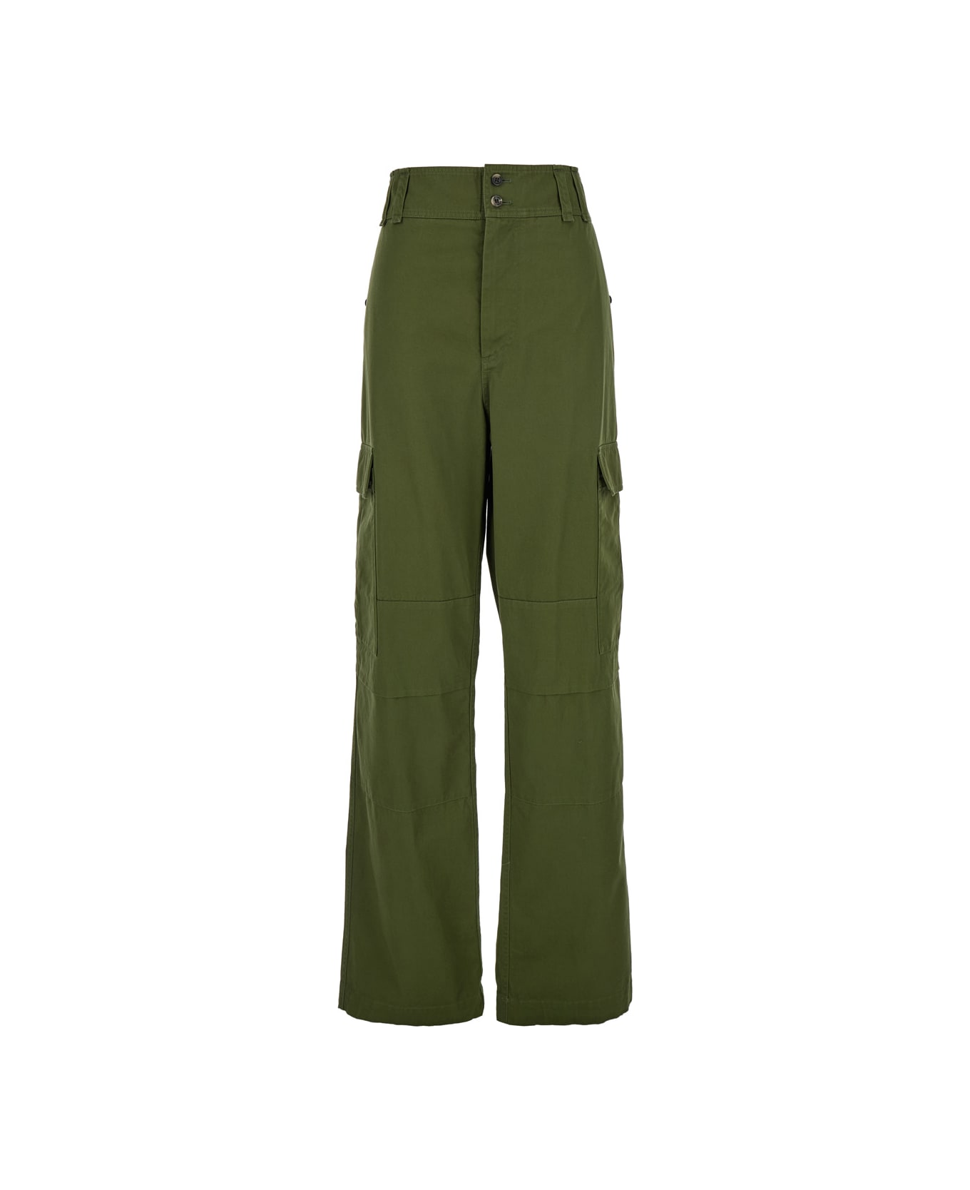 Saint Laurent Pantalon Twill Chino De Coton - GREEN