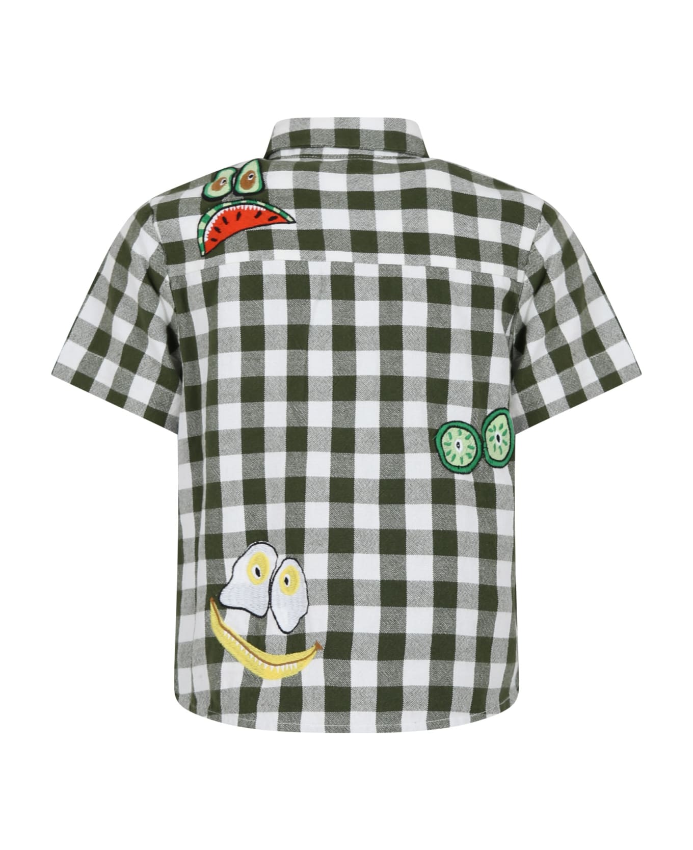 Stella McCartney Kids Green Shirt For Boy With All-over Pattern - Green シャツ