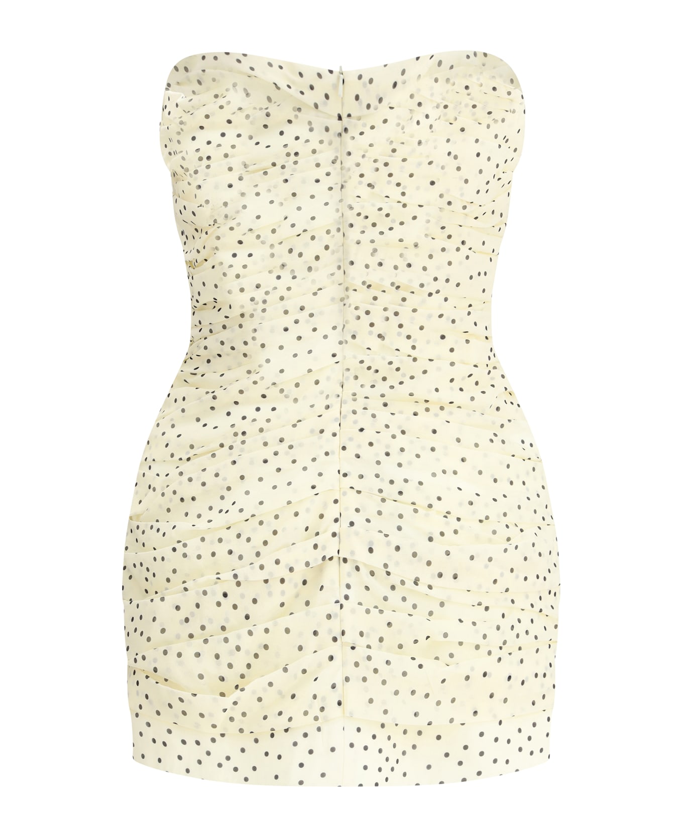 Magda Butrym Polka Dot Mini Draped Silk Dress