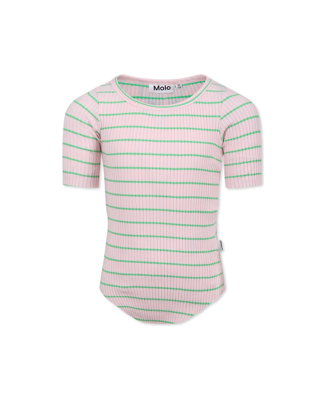 Molo Pink Ribbed T-shirt - Pink