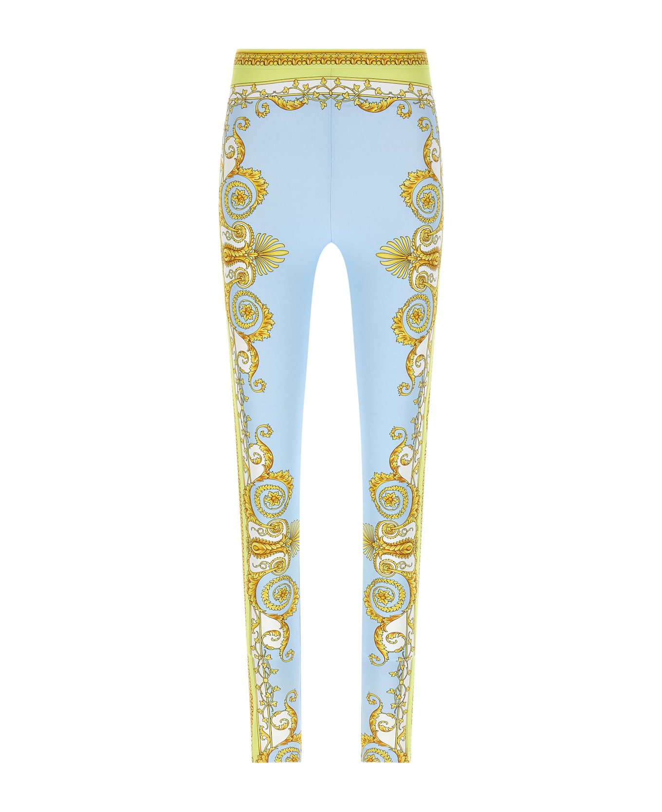 Versace 'spring Barocco' Leggings - Light Blue