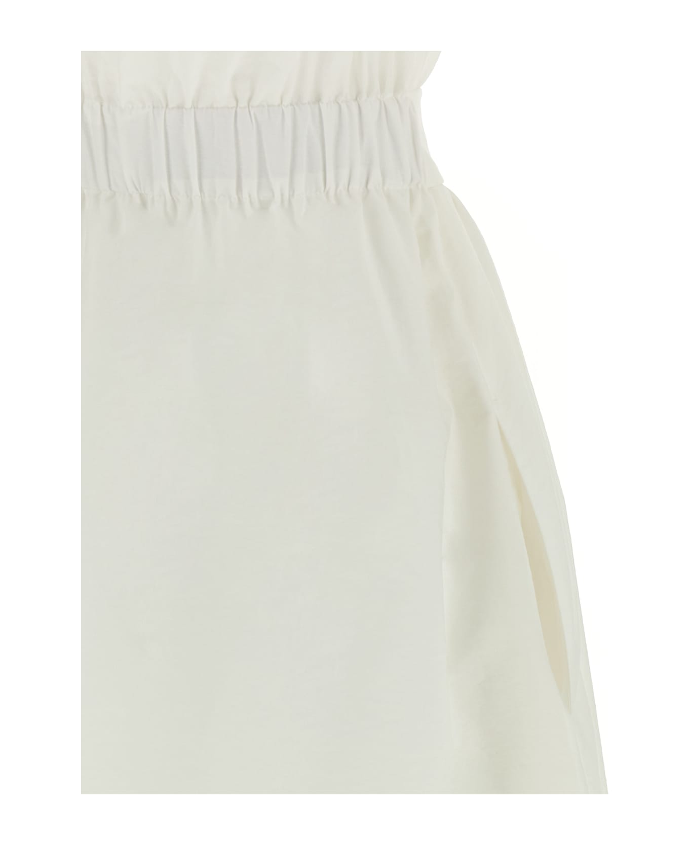 Brunello Cucinelli Precious Shoulder Detail Dress - White