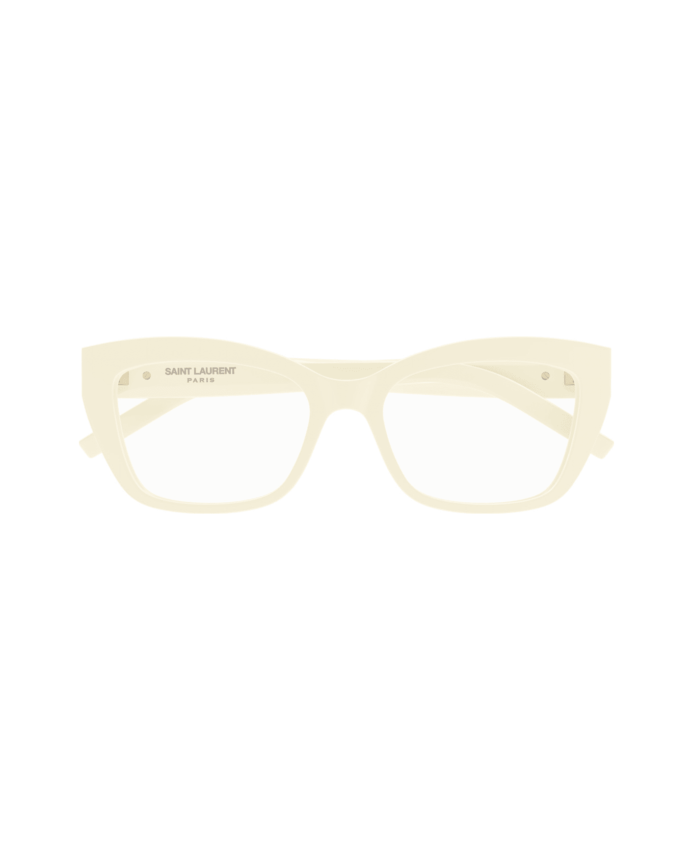 Saint Laurent Eyewear Saint Laurent Sl M117 Linea Monogram 005 Ivory Transparent Glasses - Avorio