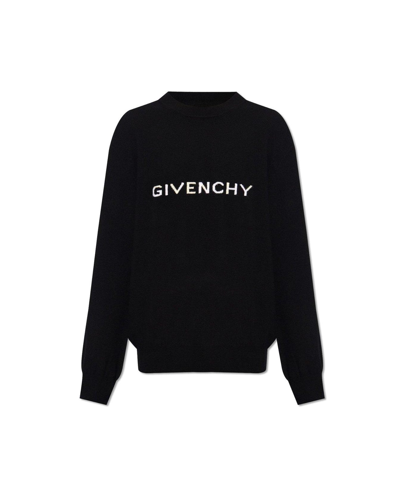 Givenchy black intarsia hot sale logo sweater