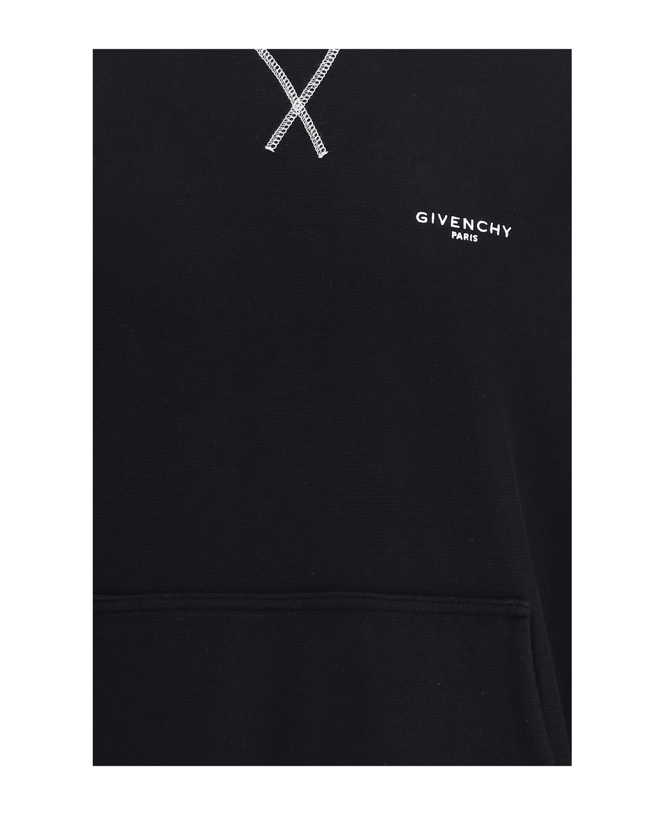 Givenchy Couture Seam Hoodie With Logo - Black