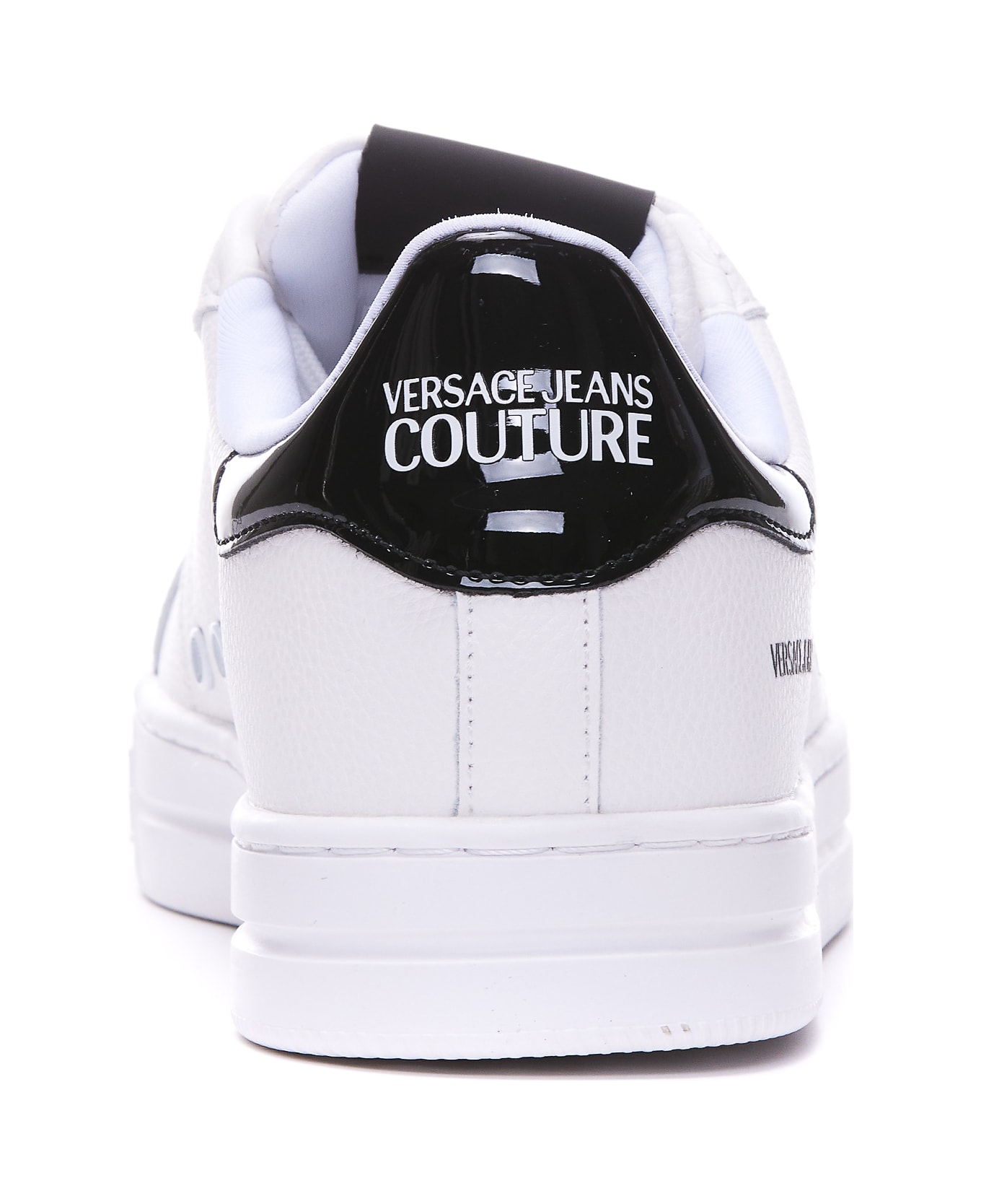 Versace Jeans Couture Sneaker With Logo - WHITE/BLACK