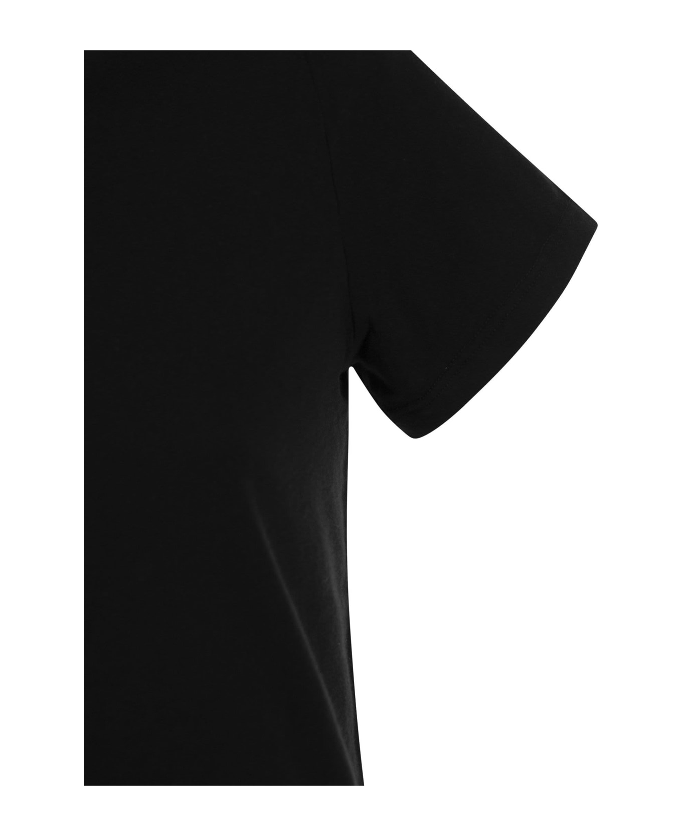 Majestic Filatures Polly - T-shirt In Cotone Silk Touch - Black