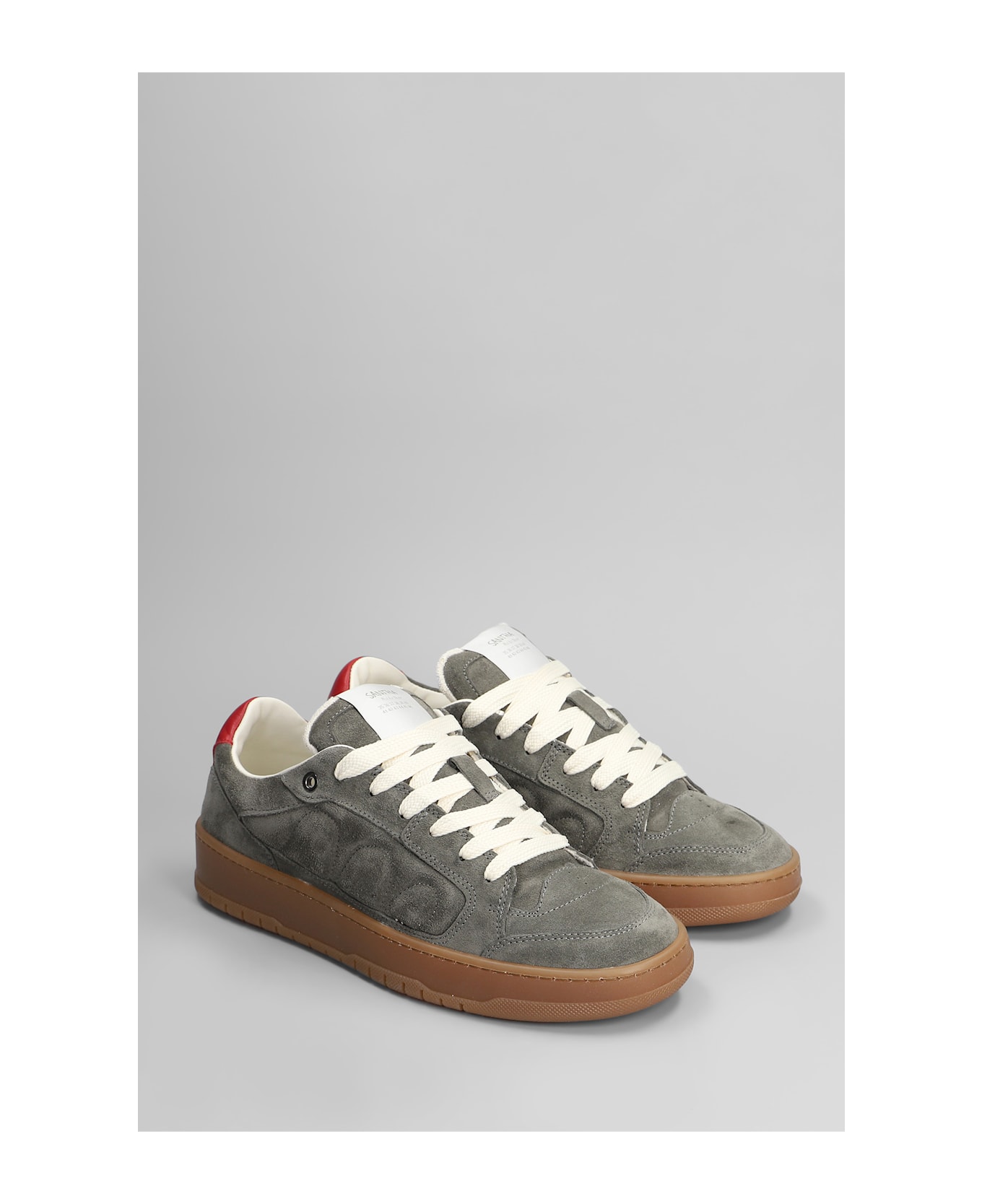 Paura Santha 2 Sneakers In Grey Suede - grey