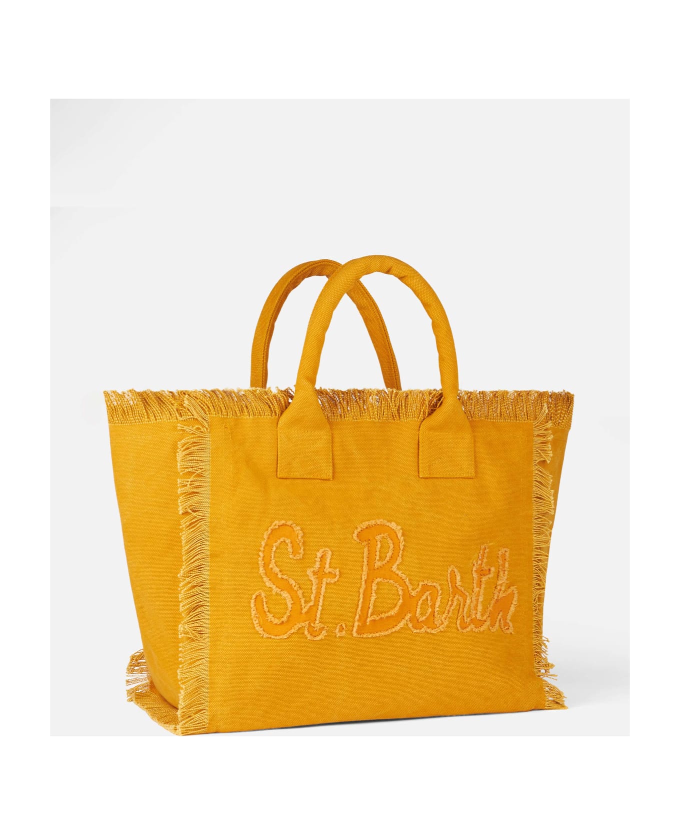 MC2 Saint Barth Vanity Ochre Canvas Shoulder Bag - YELLOW