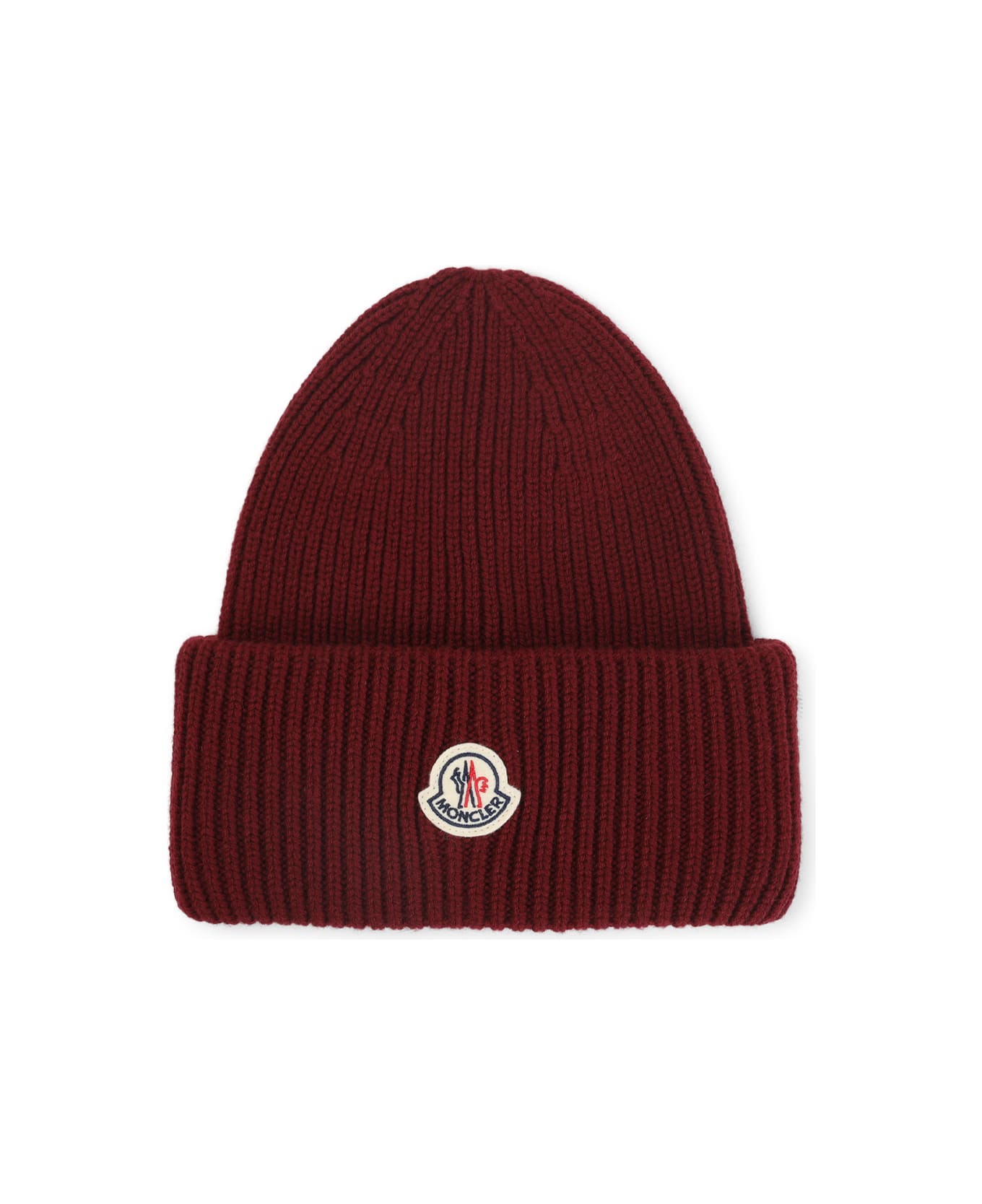 Moncler Virgin Wool Hat - Burgundy