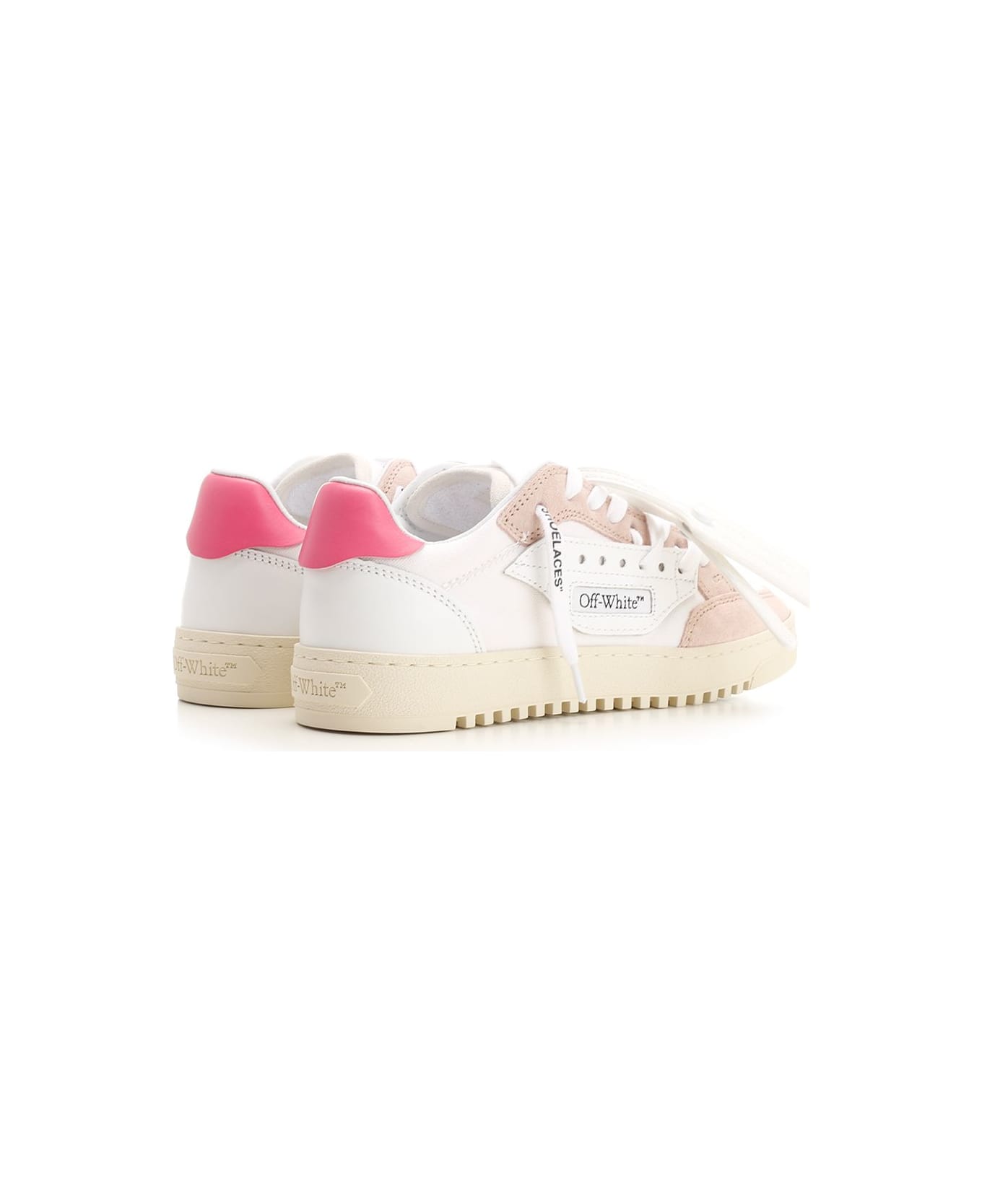 Off-White 5.0 Off Court Suede/ Canvas Sneaker White - Rose - White