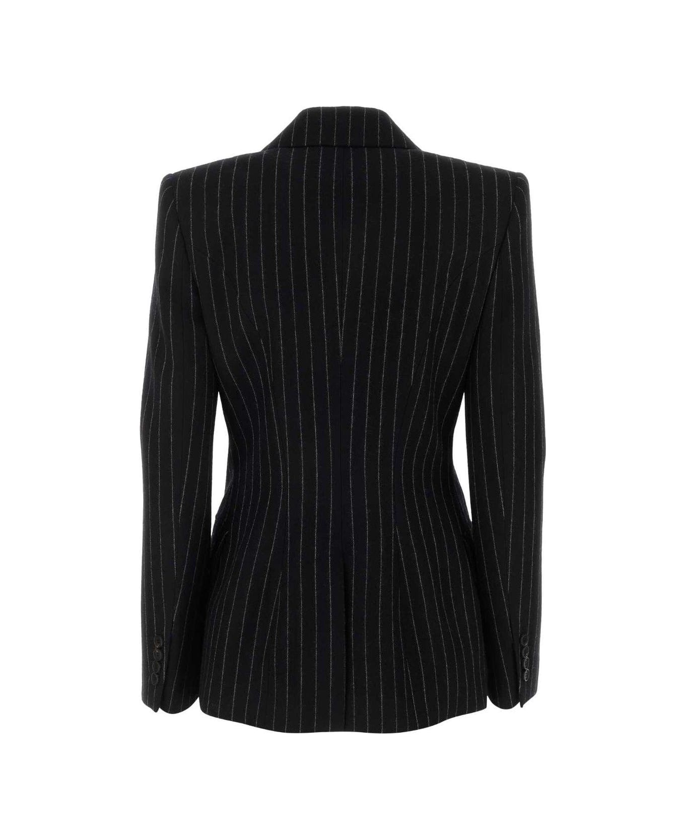 Alexander McQueen Double-breasted Tailored Blazer - BLACKIVORY
