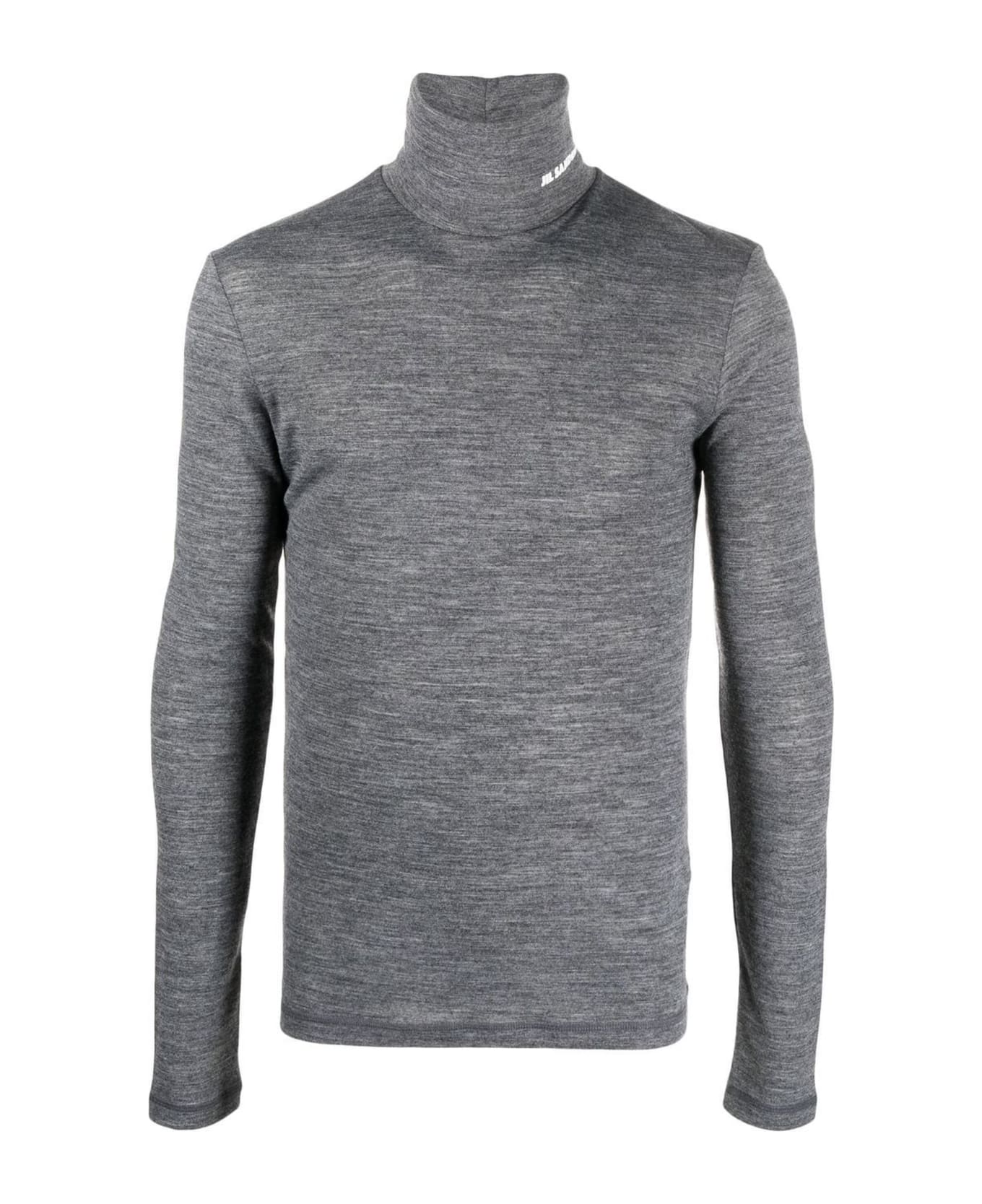 Jil Sander Melange Grey Polyester Blend Sweater - Grey ニットウェア
