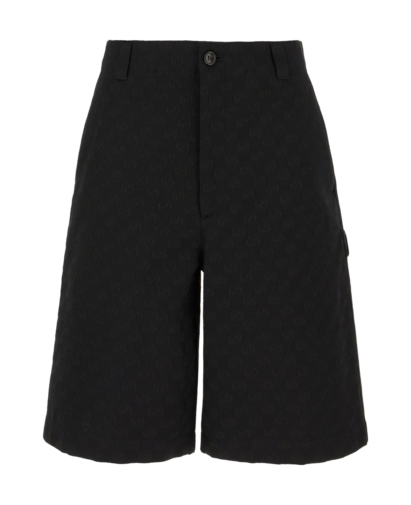 Gucci Gg Fabric Bermuda Shorts - BLACKMIX