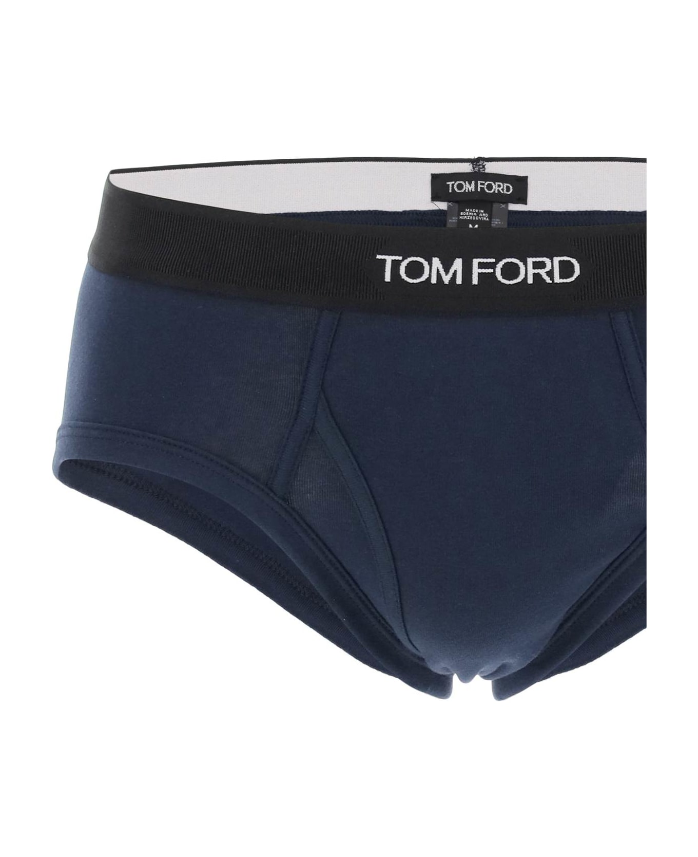 Tom Ford Cotton Briefs With Elastic Band - Blue ショーツ
