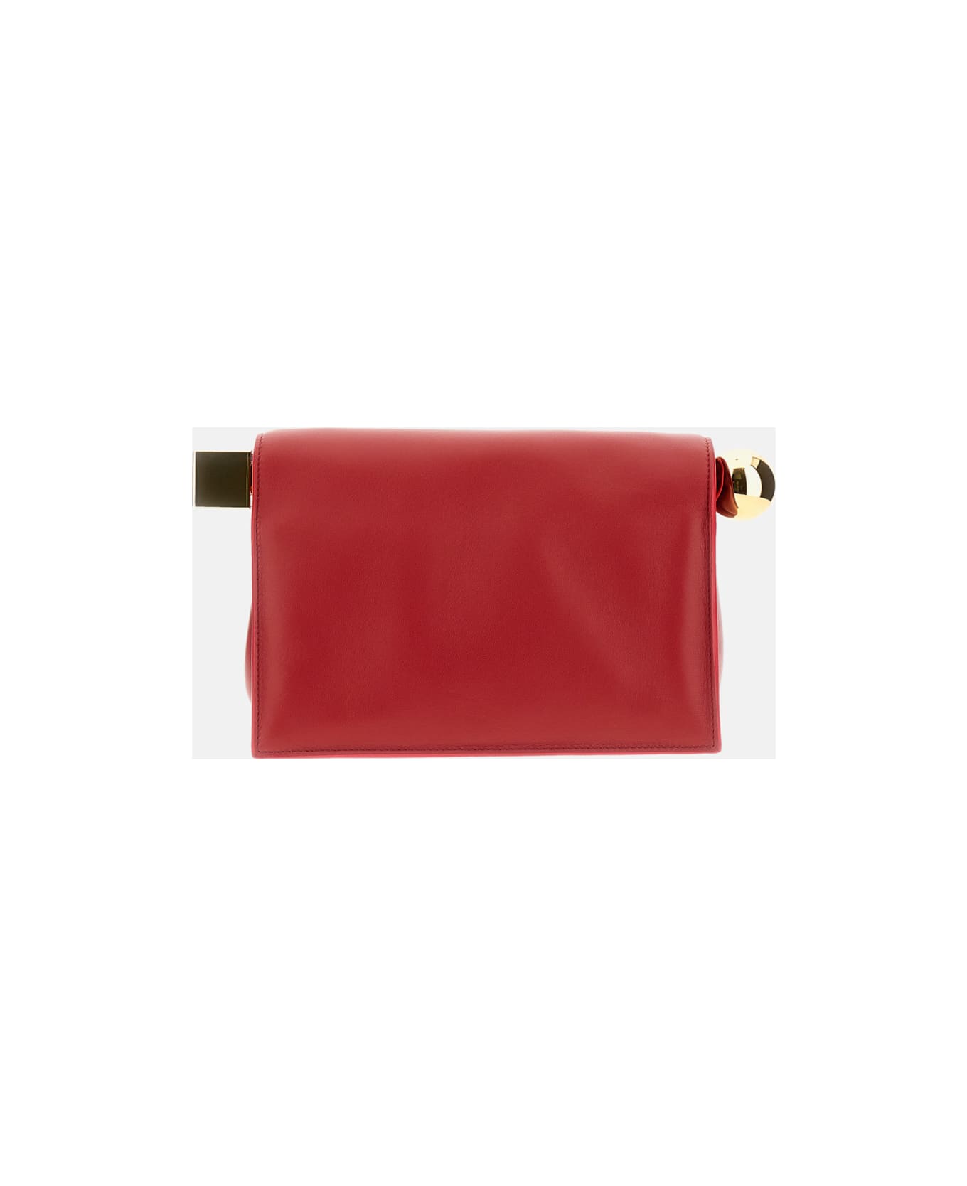 Jacquemus The Rond Carre Pochette - DARK RED