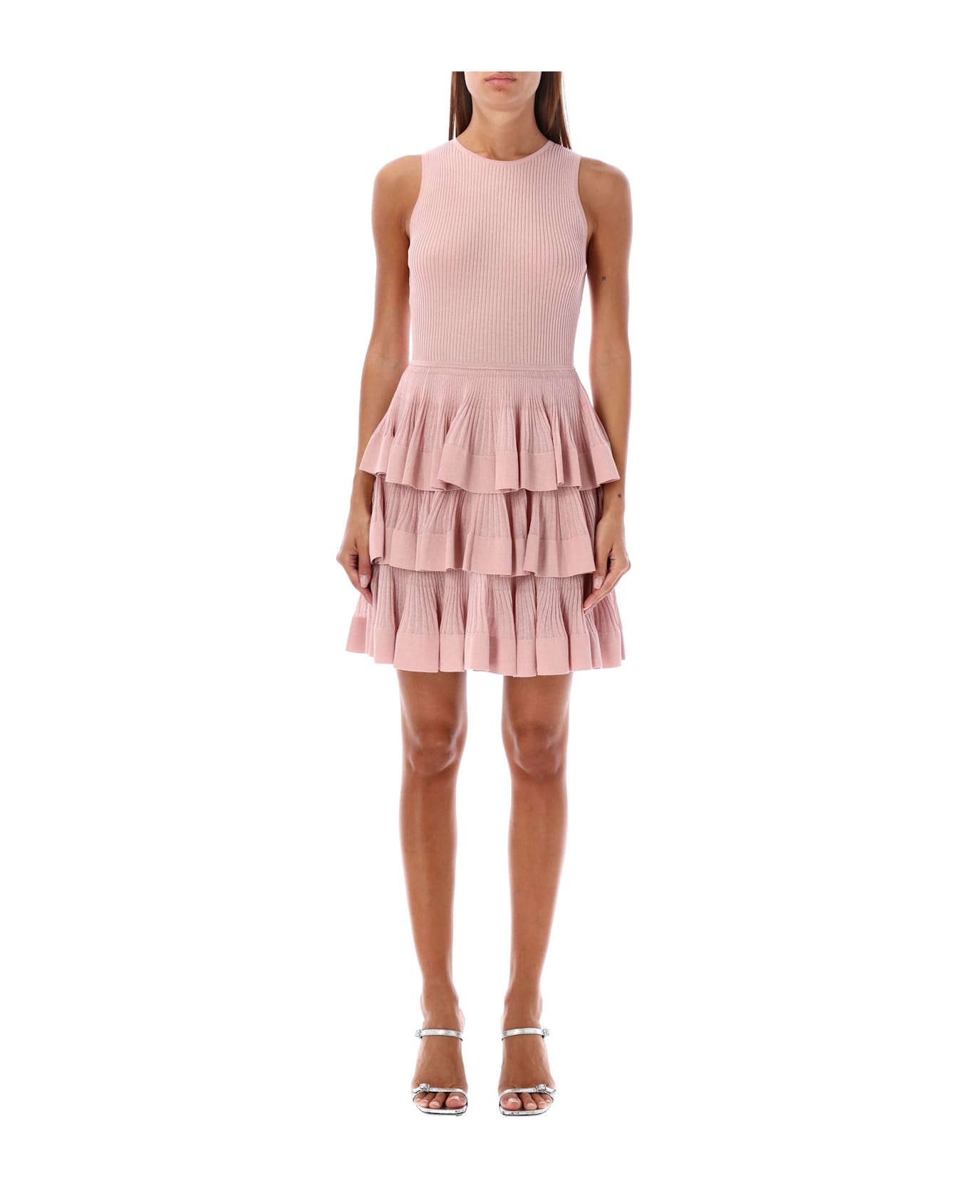 Zimmermann Illustration Ruffled Mini Dress - PINK