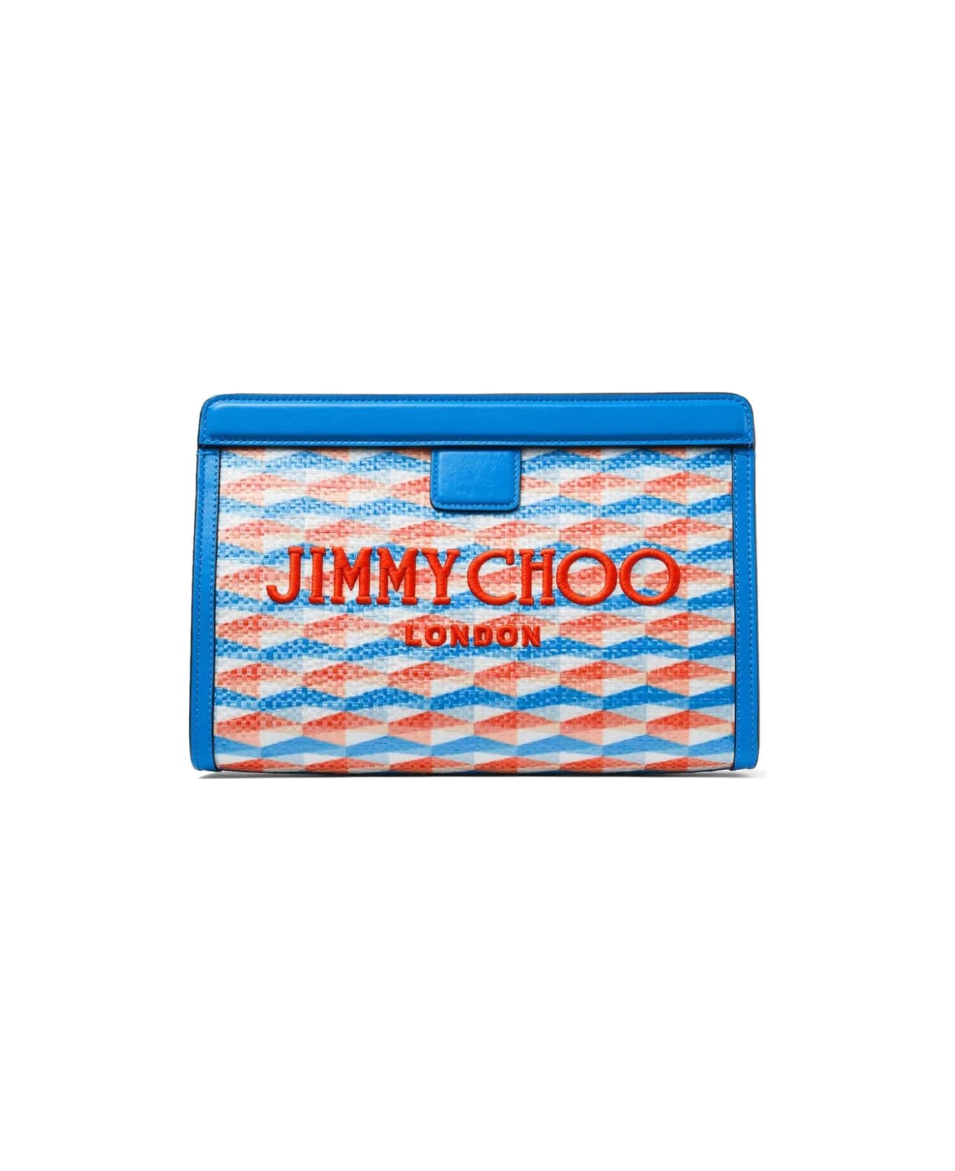 Jimmy Choo Avenue Pouch In Avenue Pouch - Blue