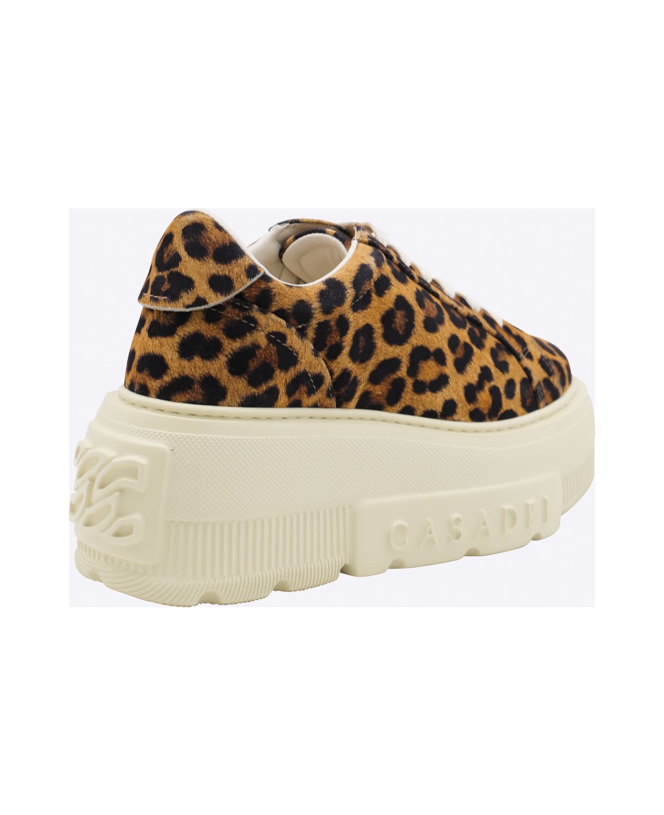 Casadei Leopard Leather Nexus Platform Sneakers - Brown