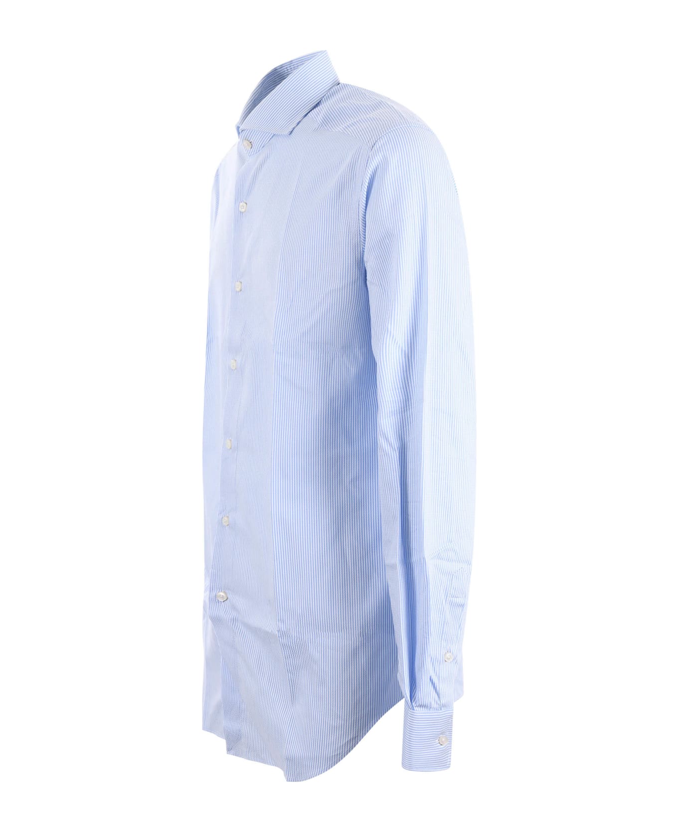 Xacus Shirt - Bianco/celeste
