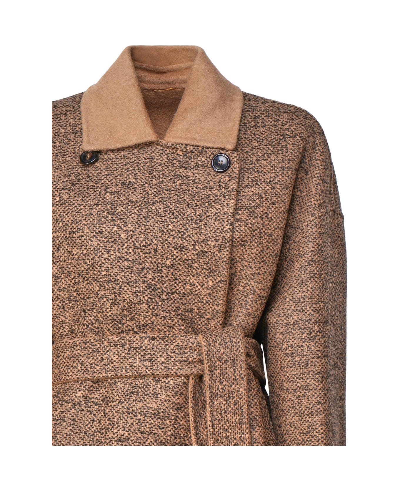 Max Mara Double-breasted Belted Coat - Brown コート