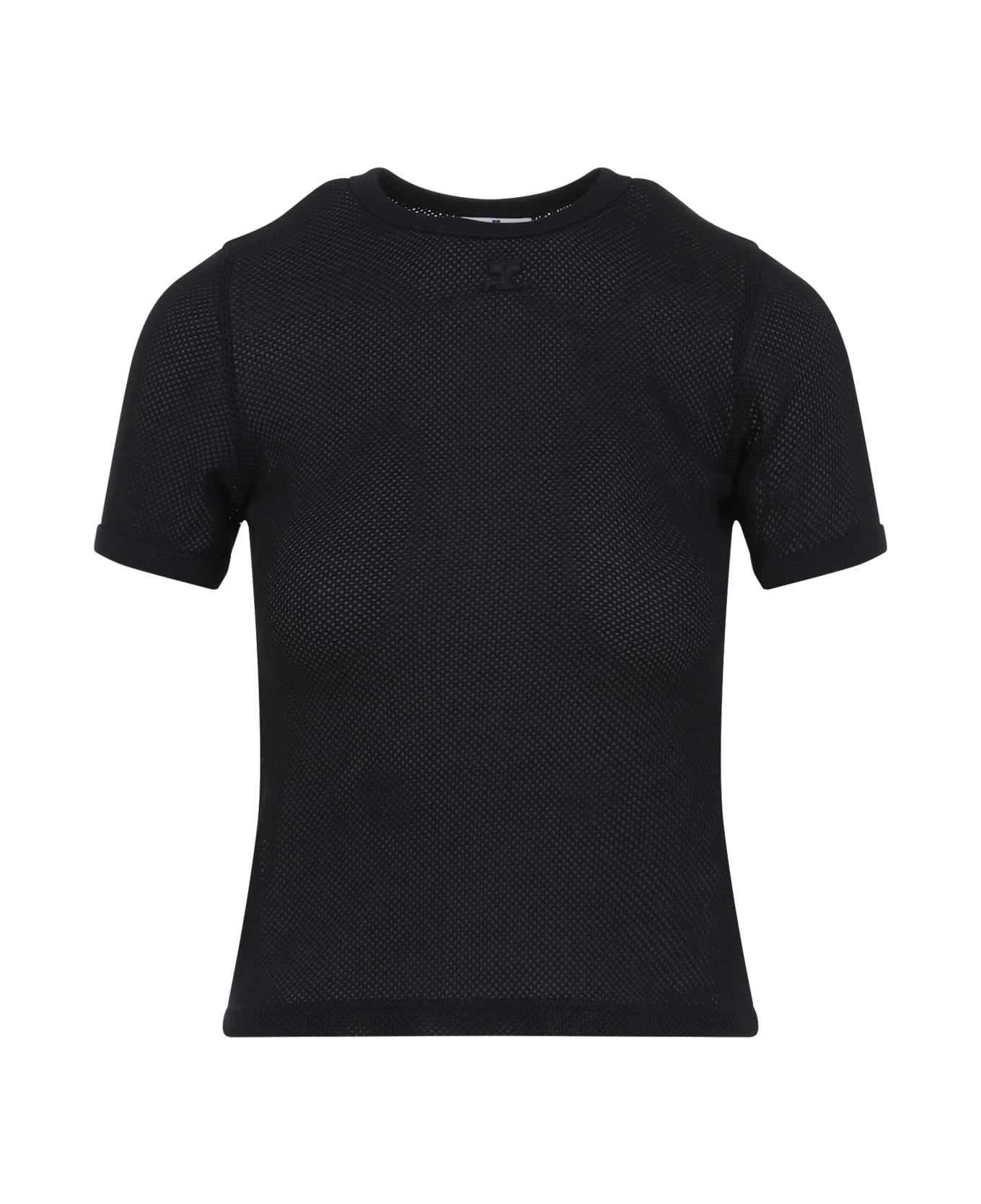 Courrèges Signature Contrast T-shirt - Black