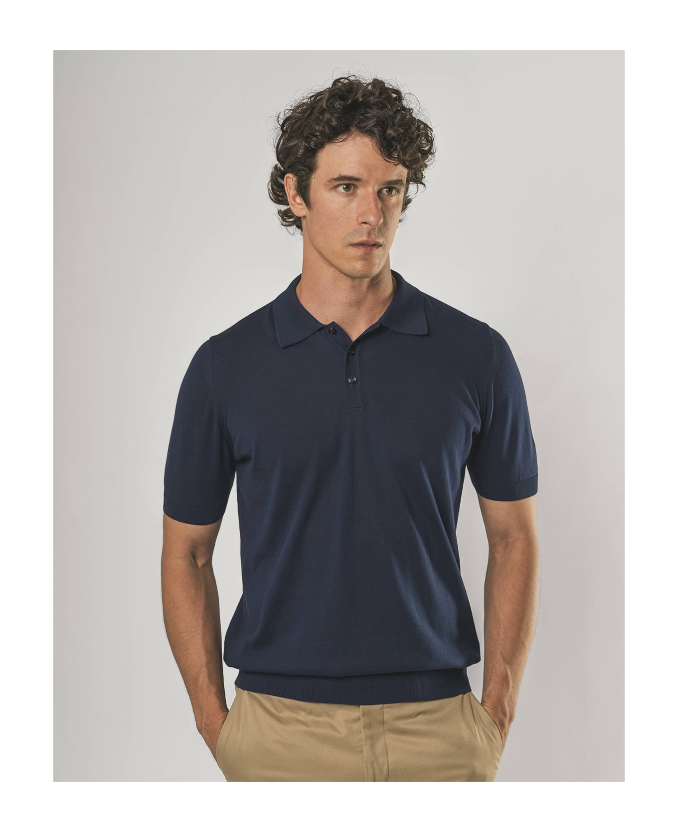 Larusmiani Ischia Polo Sweater - Navy