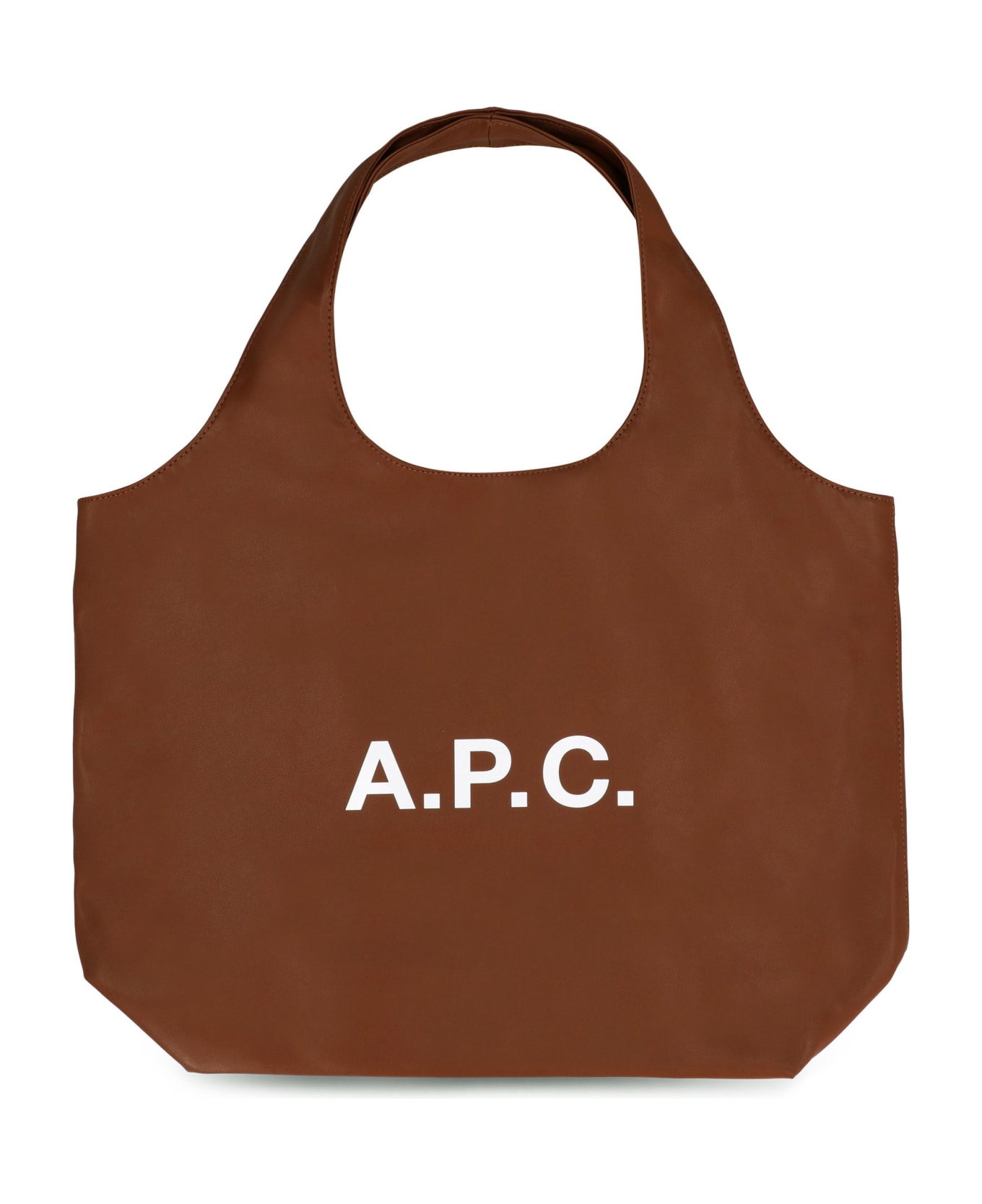 A.P.C. Vegan Leather Tote - brown トートバッグ