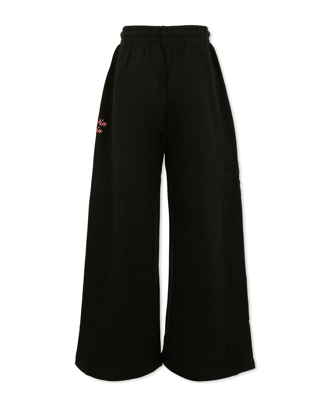 Calvin Klein Black Trousers For Girl With Logo - Black
