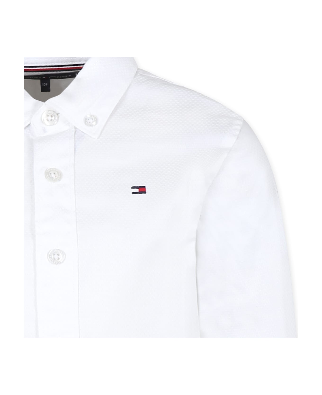 Tommy Hilfiger White Shirt For Boy - White