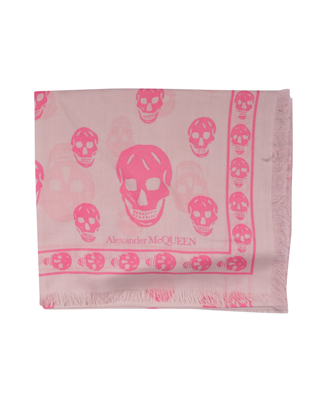 Alexander McQueen Skull Scarf - Pink Sugar Pink スカーフ＆ストール