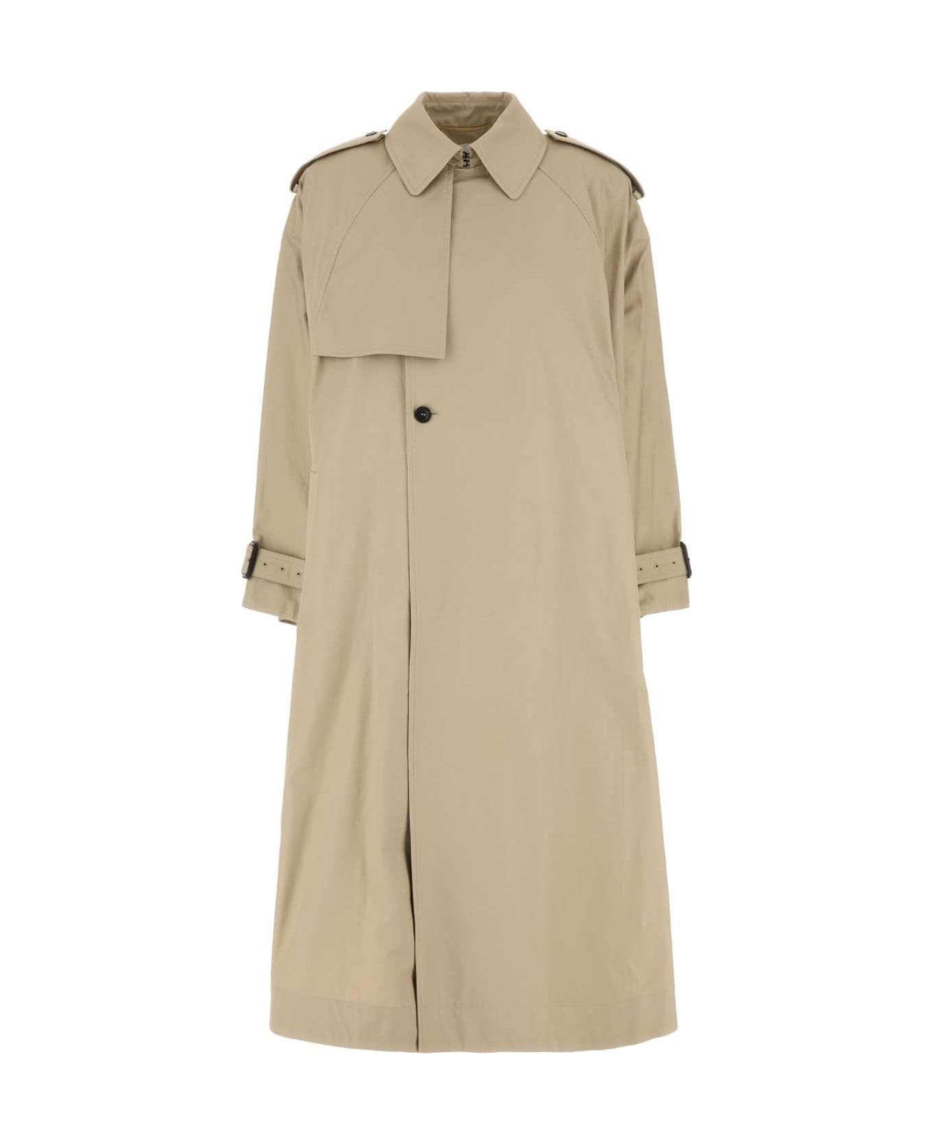 Saint Laurent Beige Cotton Trench Coat - BEIGECLAIR